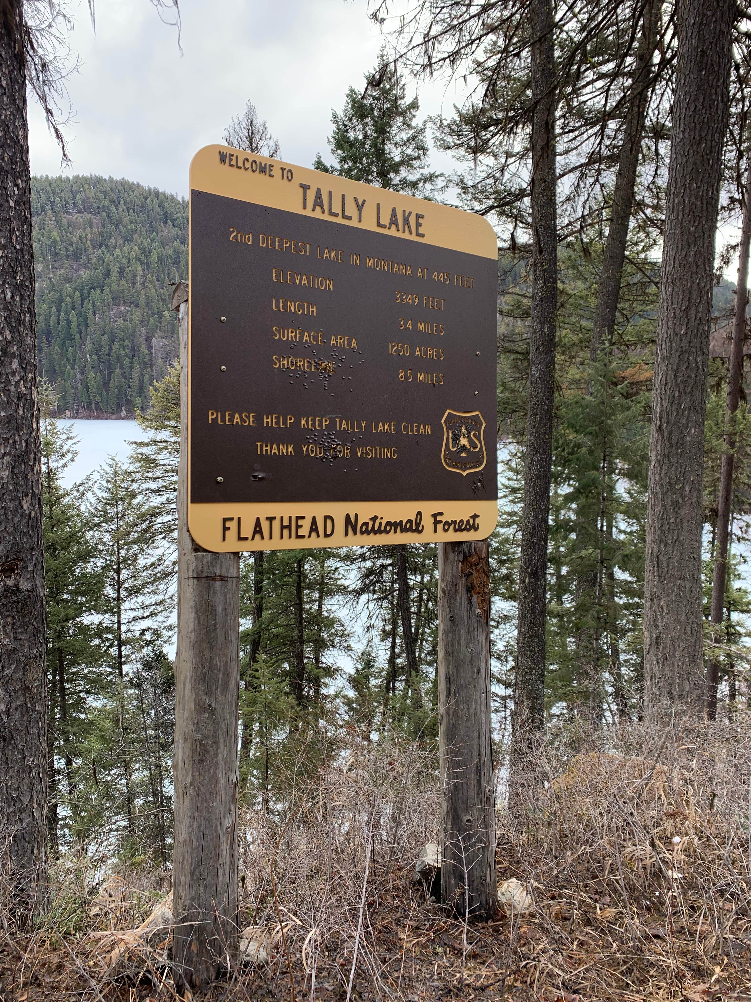 Tally Lake frozen spring 2020