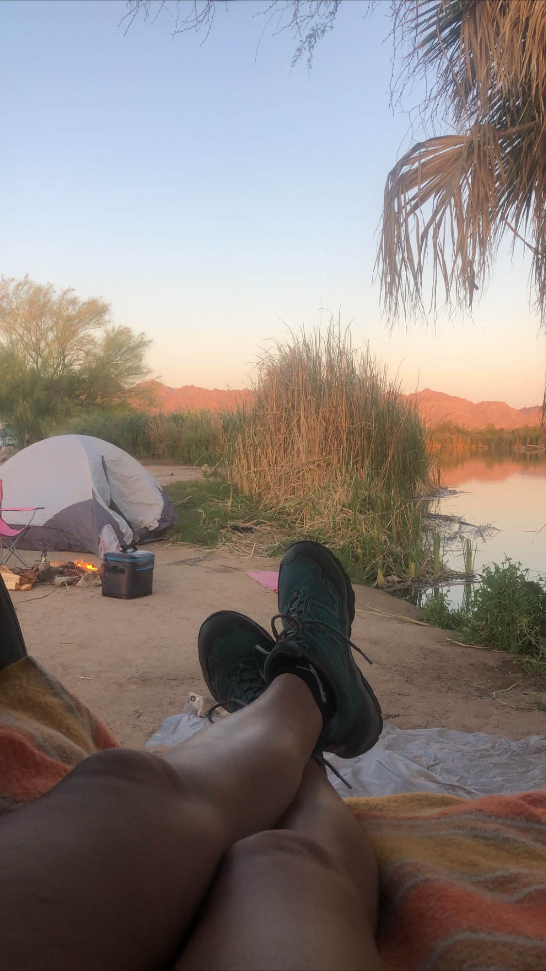 Maggie S.'s photo of a dispersed camping area at Fortuna Pond - CLOSED near Winterhaven, CA