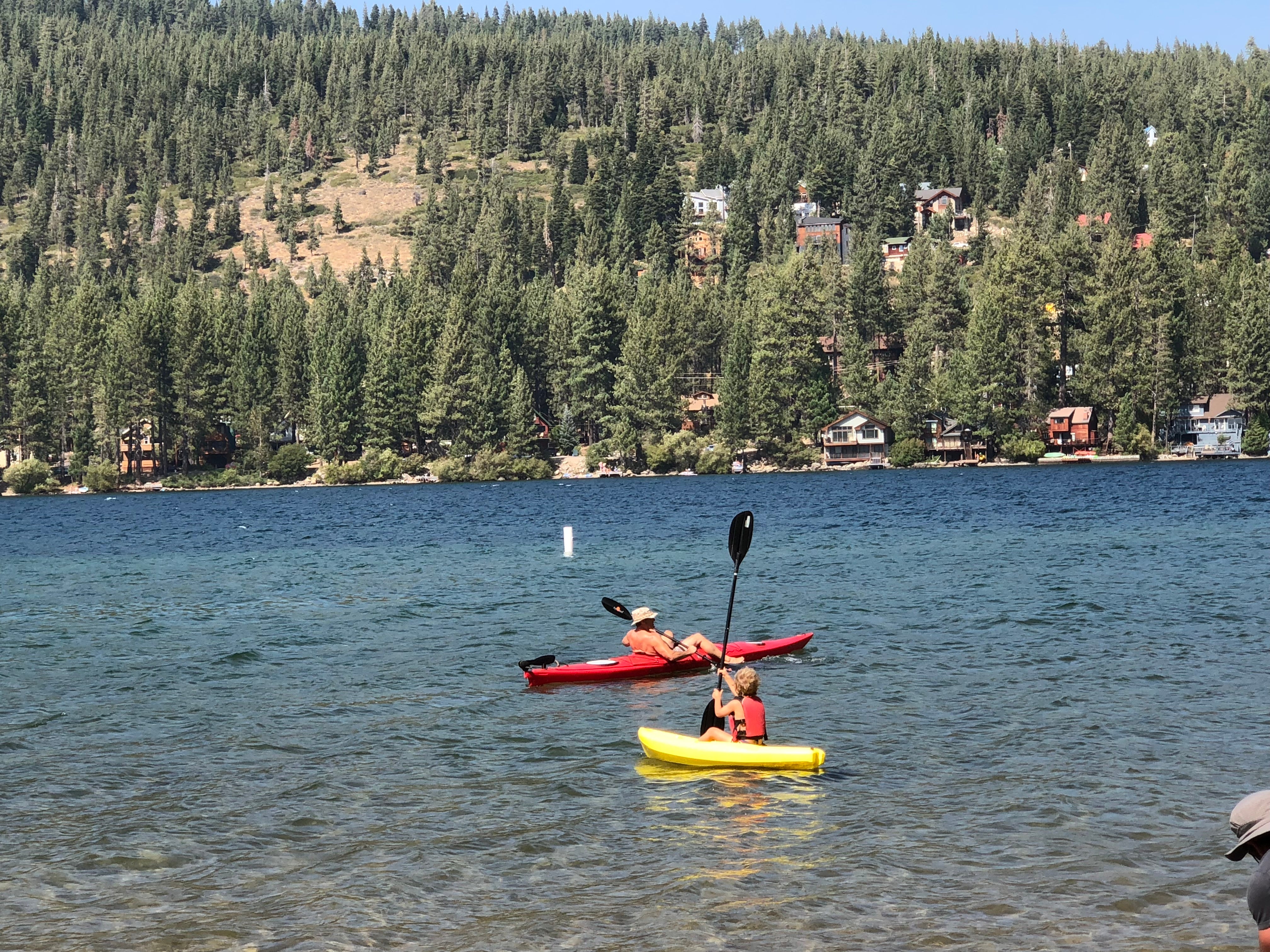Great kayaking on Donner Lake