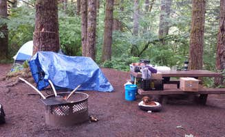 Rebekah H.'s photo of tent camping at Mount Hood National Forest Sunstrip Campground - TEMPORARILY CLOSE DUE TO FIRE DAMAGE near Mehama, OR