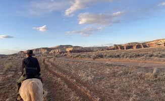 Kelsey G.'s photo of camping with a horse at Paria River Ranch near Page, AZ