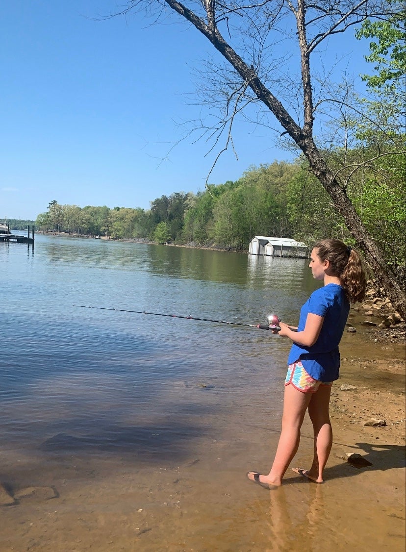 Fishing in the beautiful lake!