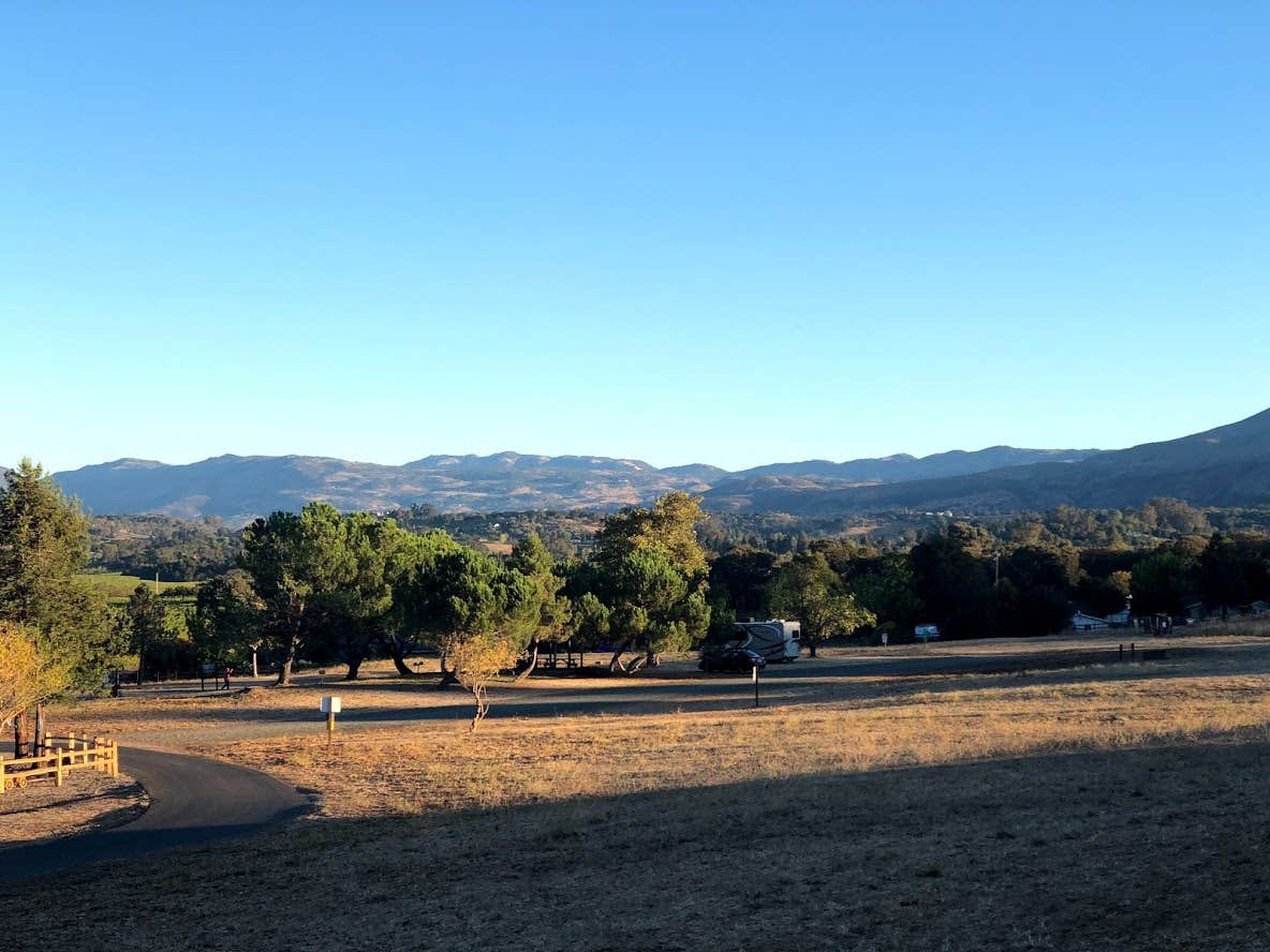 Mountain ranges visible from the campsites at Skyline Wilderness Park