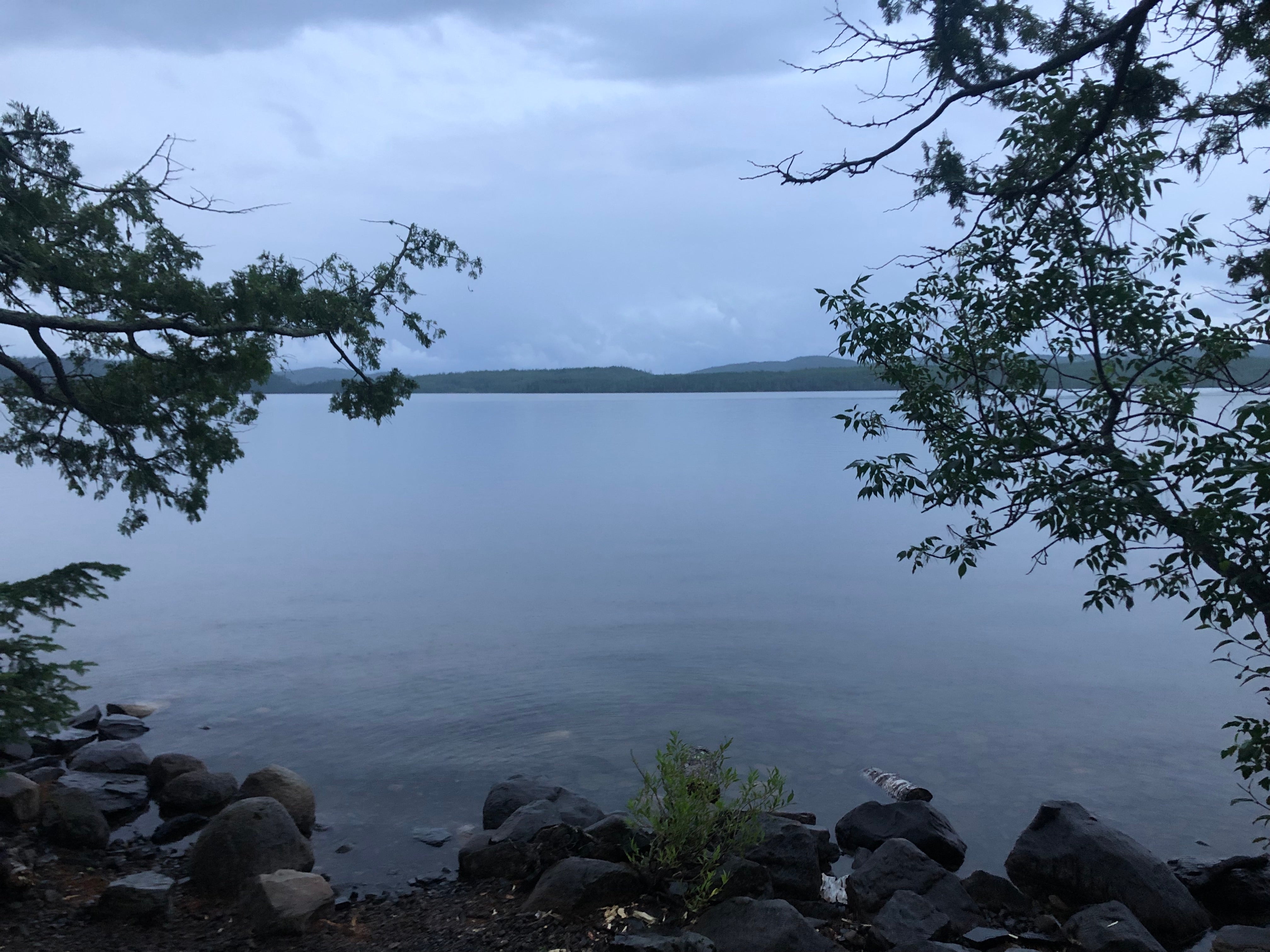 Looking out of campsite onto Gunflint Lake