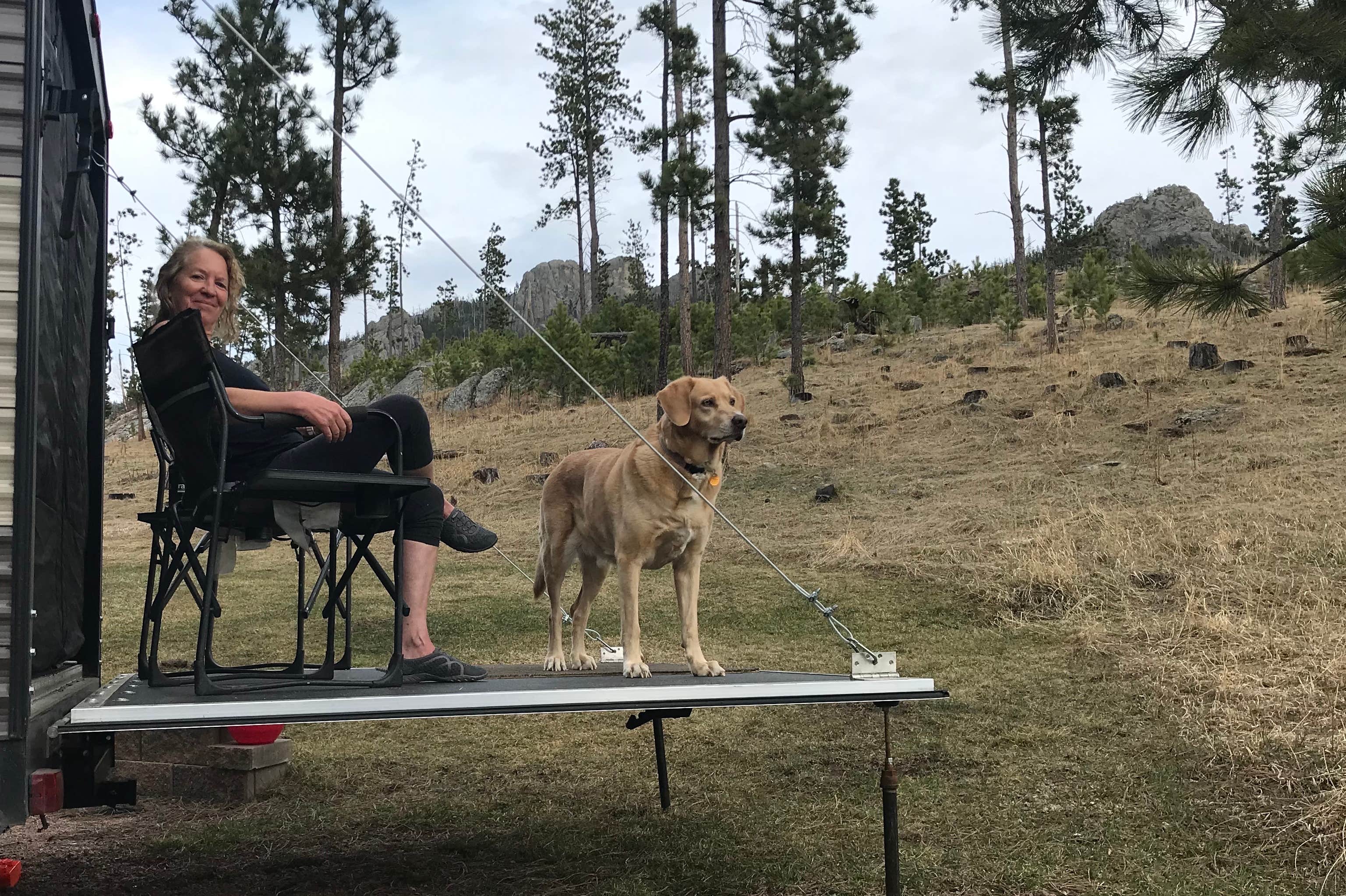 Clarke  N.'s photo of camping with pets at Horse Thief Campground and RV Resort near Black Hills National Forest