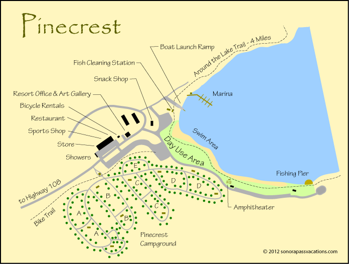 Pinecrest outlet lake camping