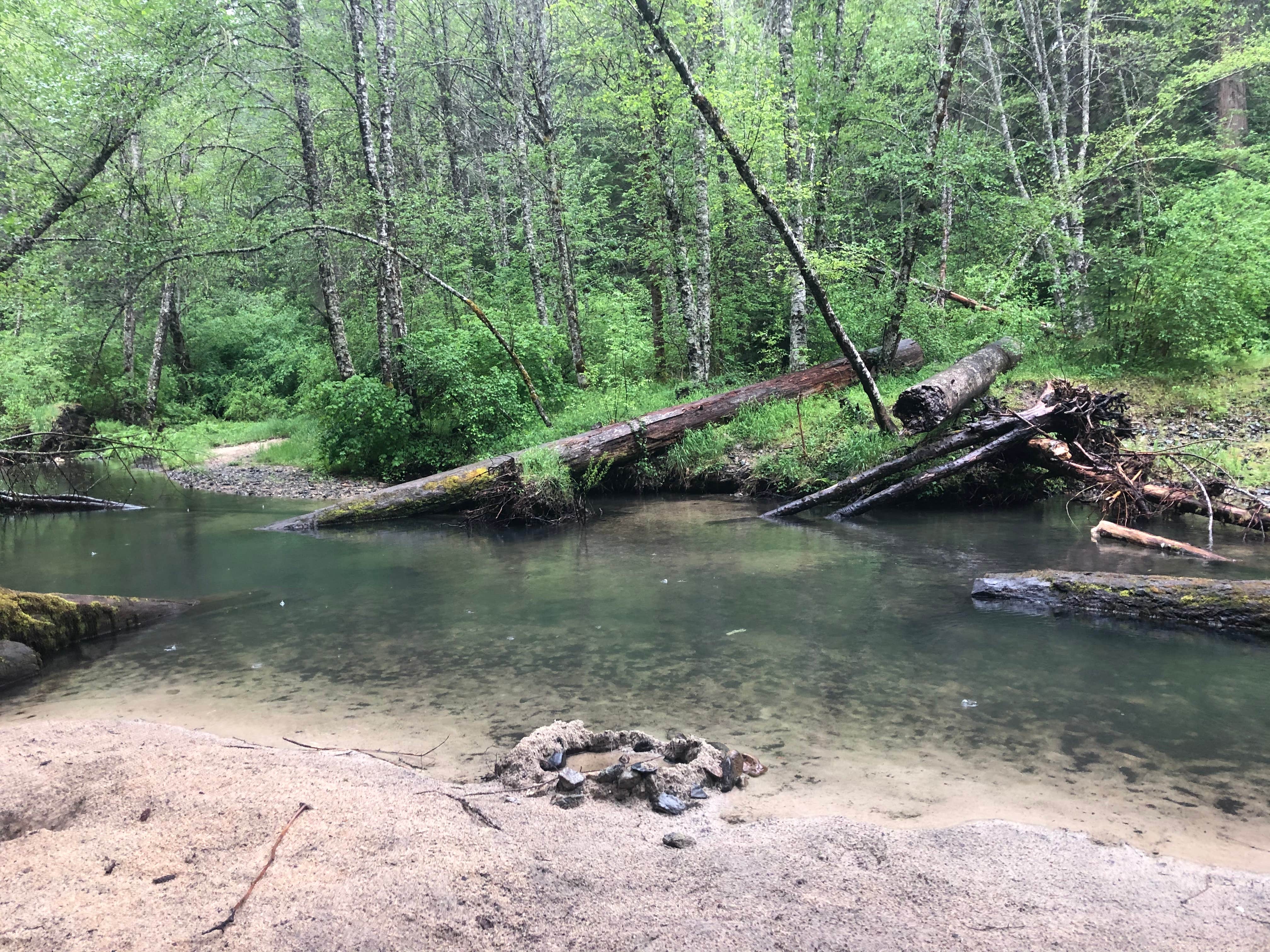 Creek running by the campground