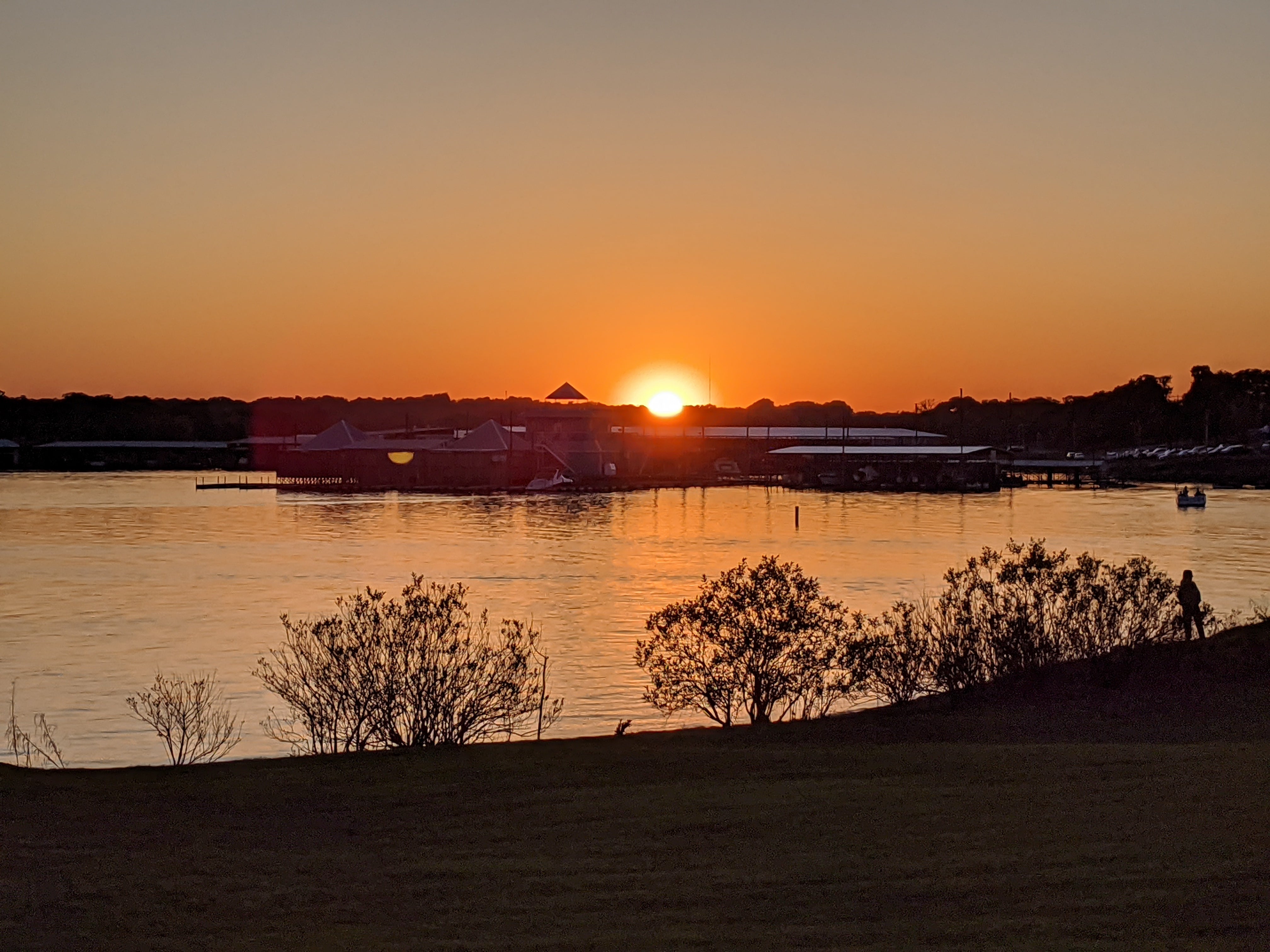 Sunset over the Catfish Bay Marina