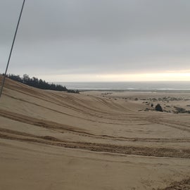 The view from the top of one of the dunes near campground.