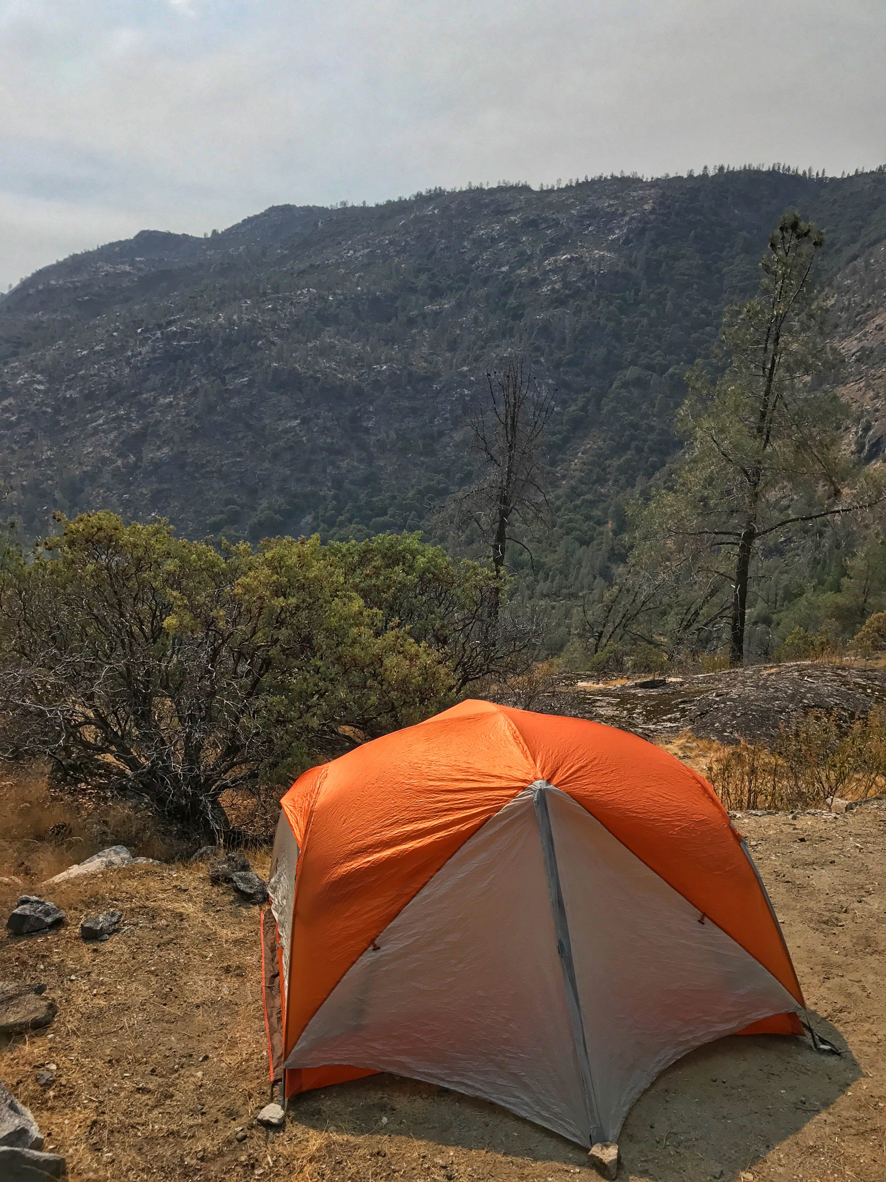 Anna C.'s photo of tent camping at Hetch Hetchy Backpacker's Campground — Yosemite National Park near Midpines, CA