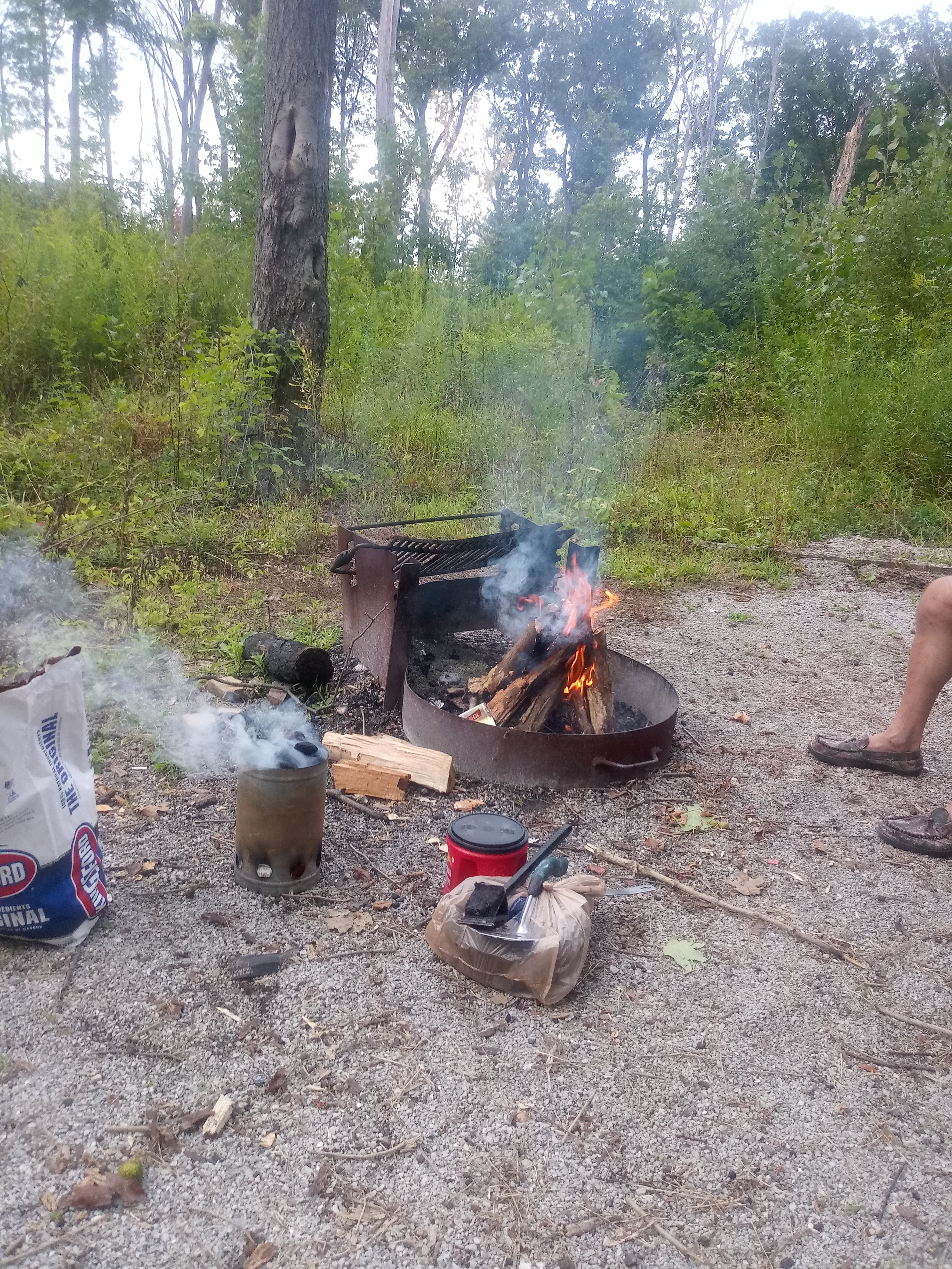 Our 1st campfire cooking dinner