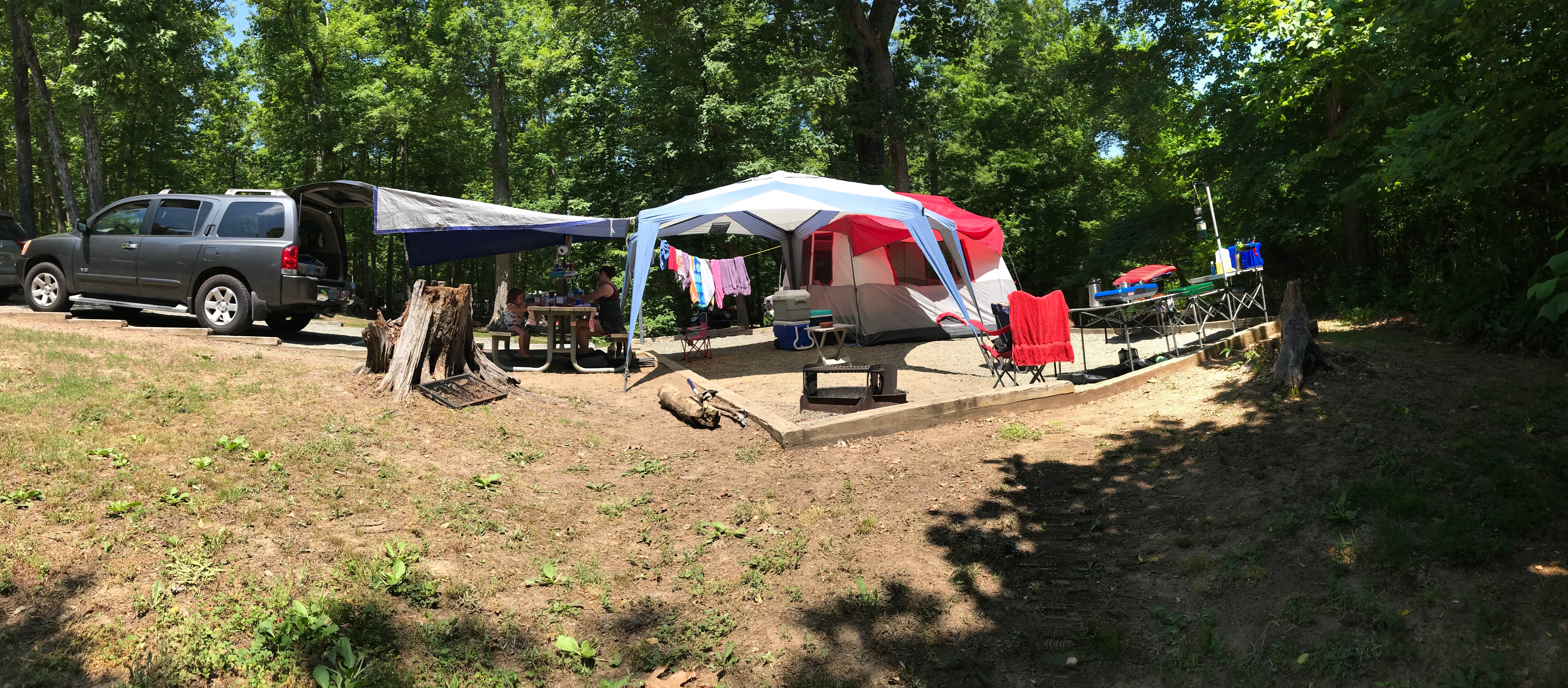 Chris E.'s photo of tent camping at Walnut Grove — James River State Park near Dyke, VA