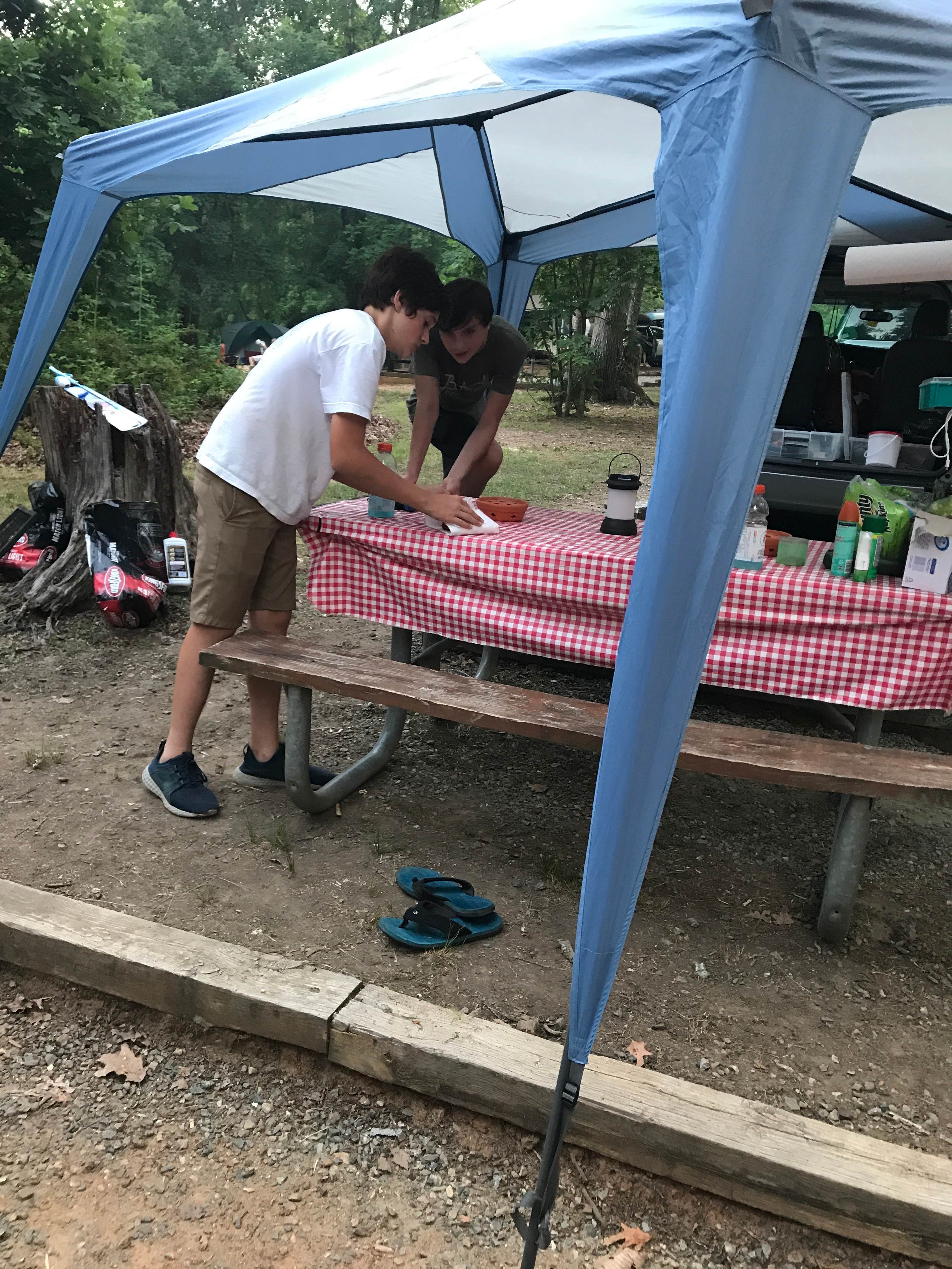 Chris E.'s photo of tent camping at Walnut Grove — James River State Park near Crozet, VA