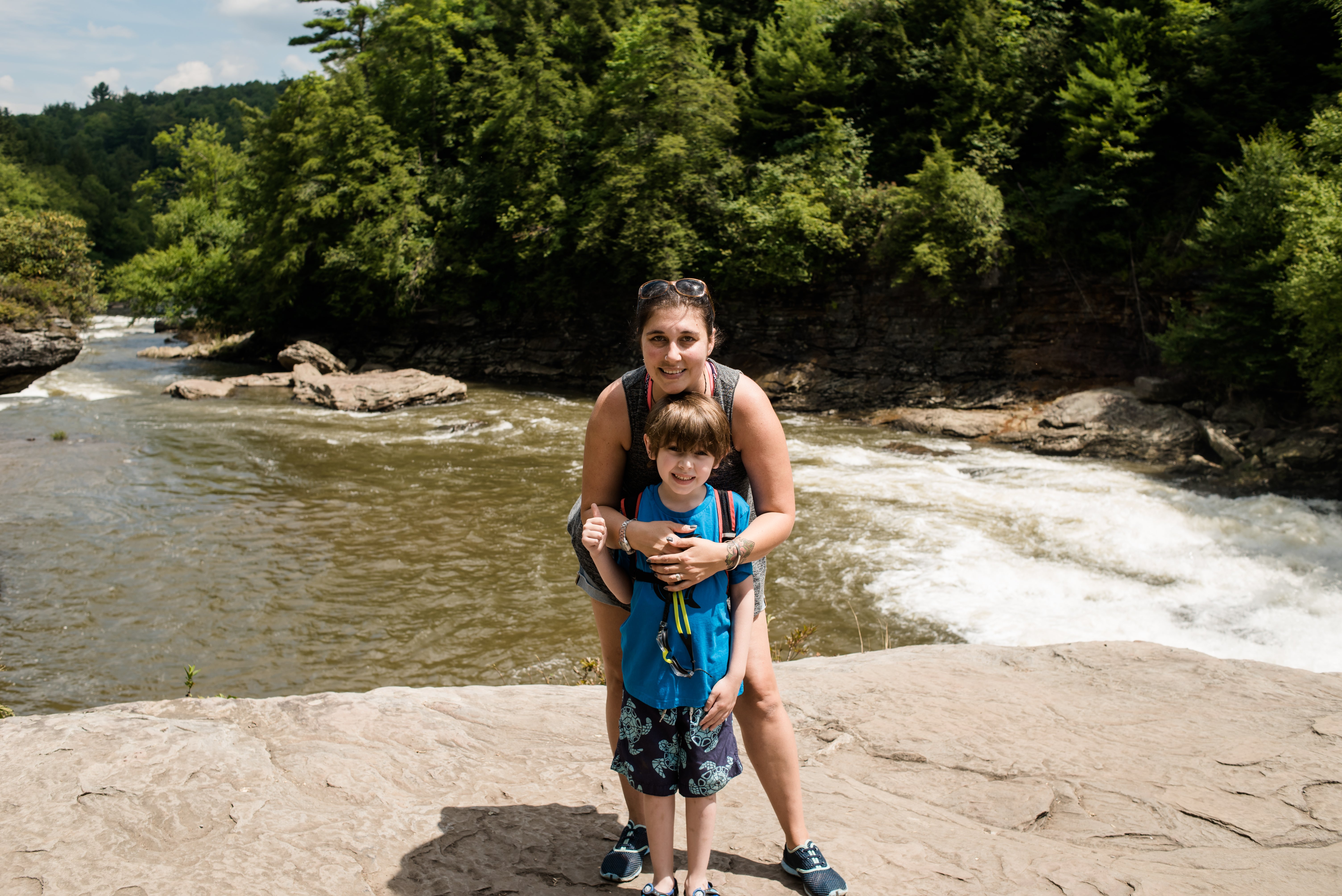 This is my son and me on top of the middle falls 