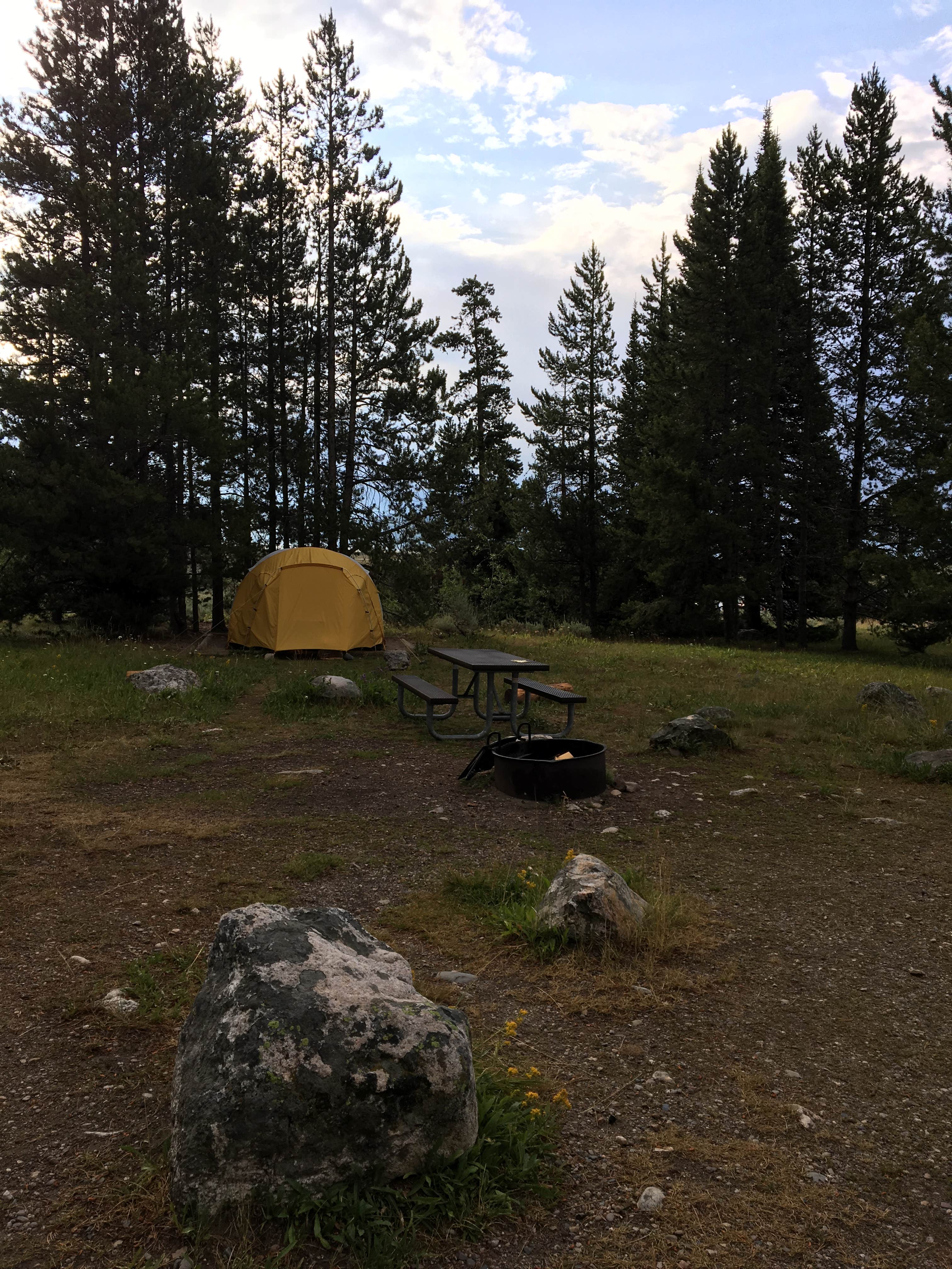 Brent K.'s photo of tent camping at Jenny Lake Campground — Grand Teton National Park near Bridger-Teton National Forest