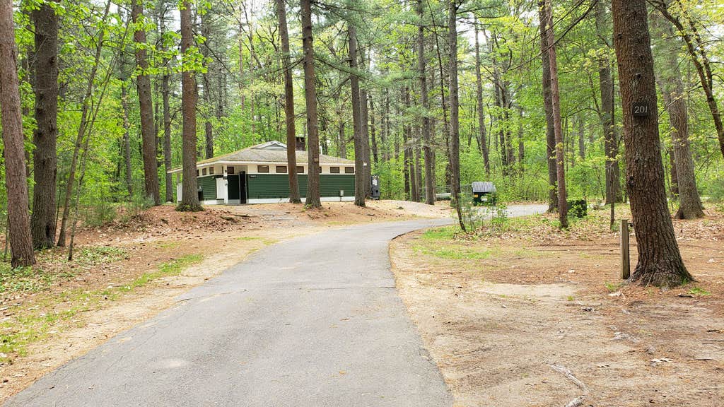 Jean C.'s photo of a cabin at Lorraine Park Campground — Harold Parker State Forest near Candia, NH