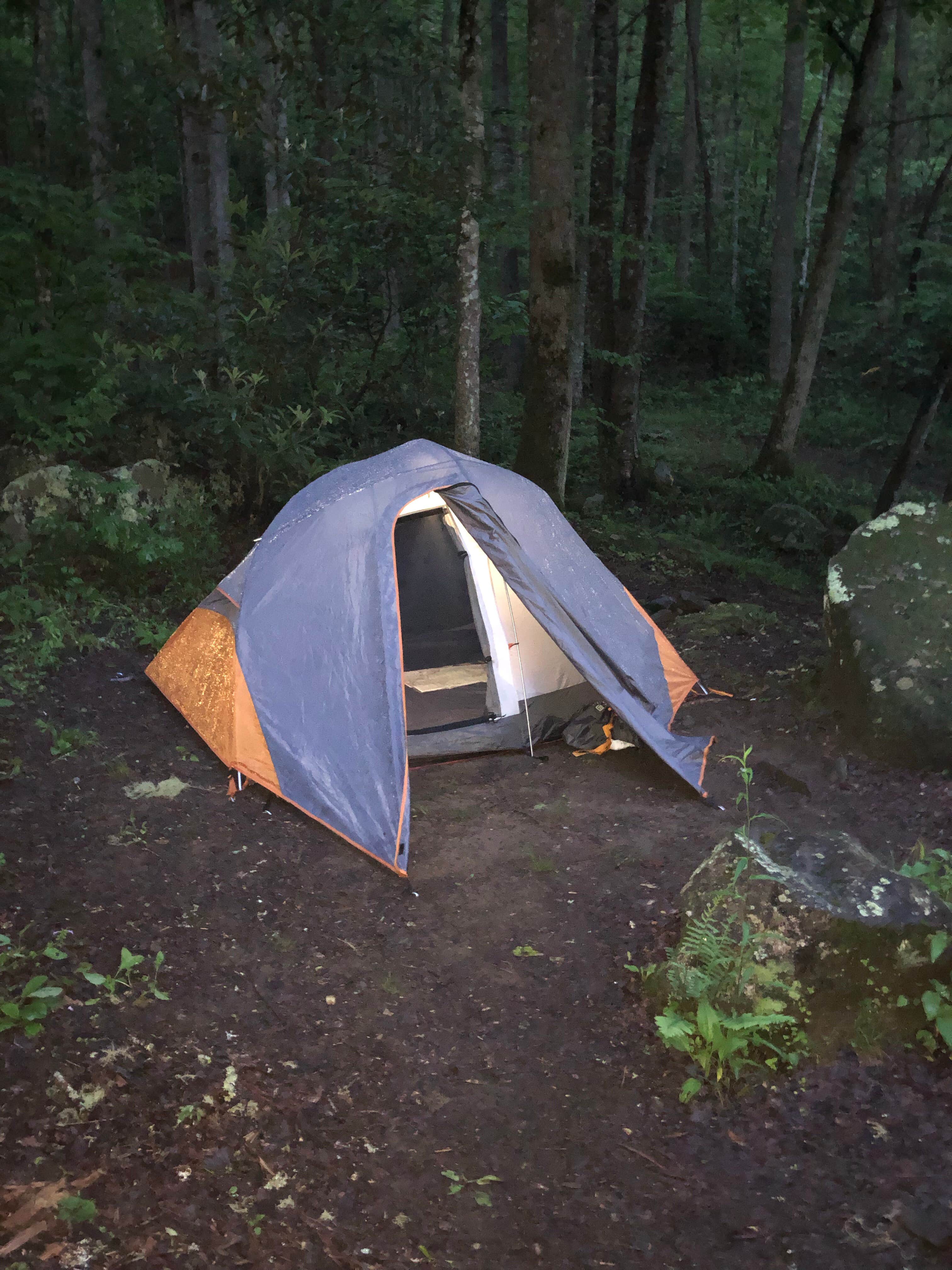 Kevin G.'s photo of tent camping at 64 Mill Creek near Bryson City, NC
