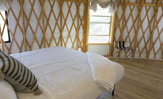 Melissa S.'s photo of glamping accommodations at OsoBlu Bear Lake Yurts near Mendon, UT