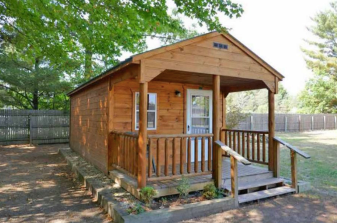 The Dyrt's photo of a cabin at Lake Sch-Nepp-A-Ho Family Campground near Twin Lake, MI
