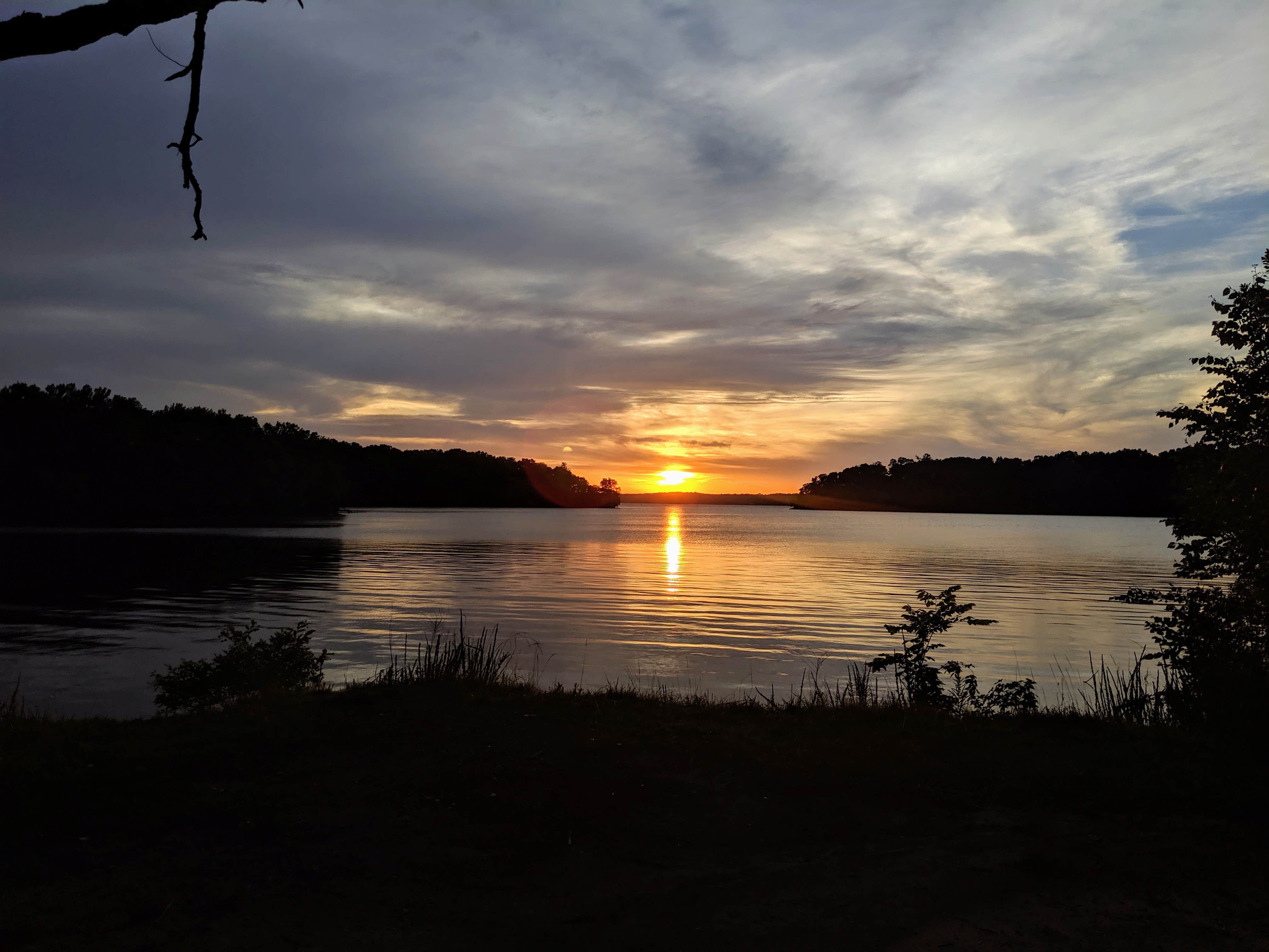 Sunset from site on Kentucky Lake