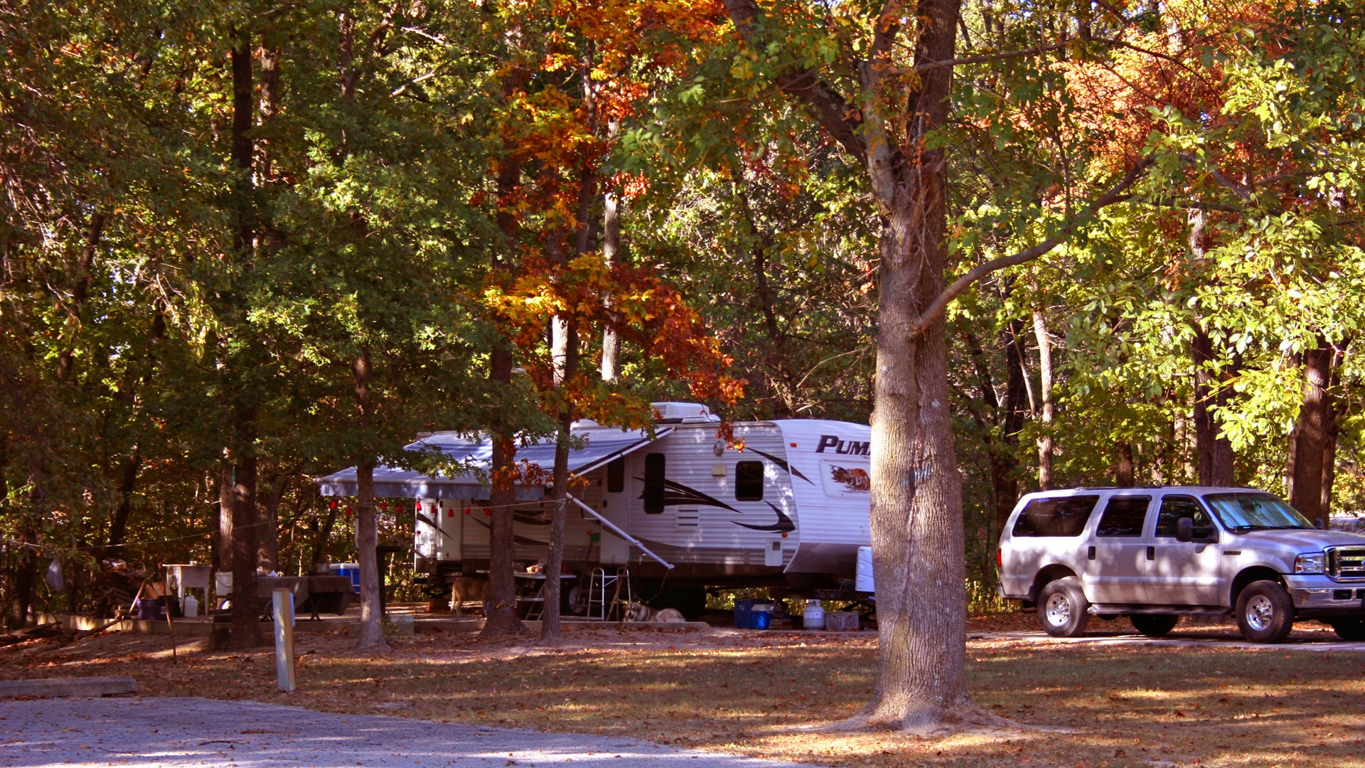 A standard backin site at Lone point campground, most times you can camp without neighbors on both sides.