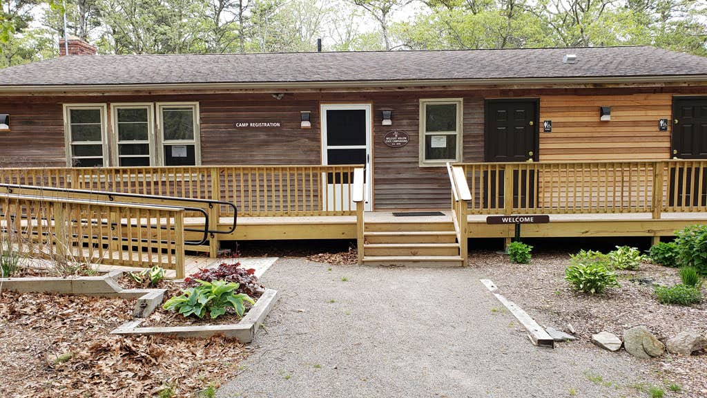Jean C.'s photo of a cabin at Wellfleet Hollow State Campground near Sagamore Beach, MA
