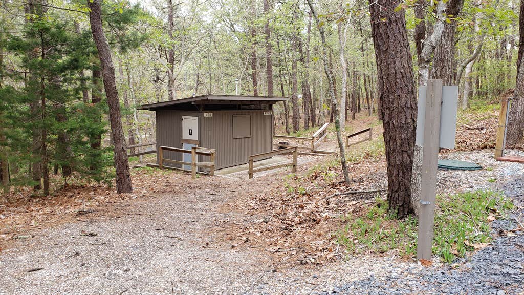 Jean C.'s photo of a cabin at Wellfleet Hollow State Campground near Truro, MA