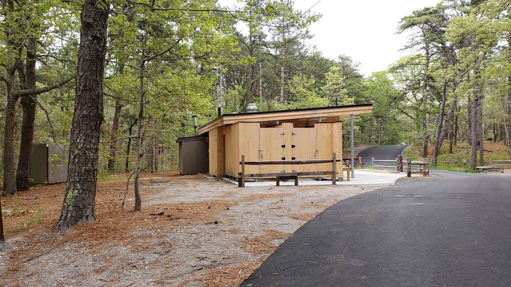 Jean C.'s photo of a cabin at Wellfleet Hollow State Campground near Sagamore, MA