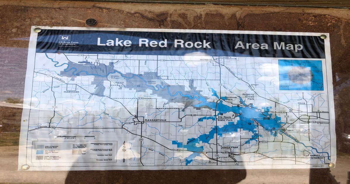 COE Red Rock Lake Roberts Creek Park Camping Knoxville, IA