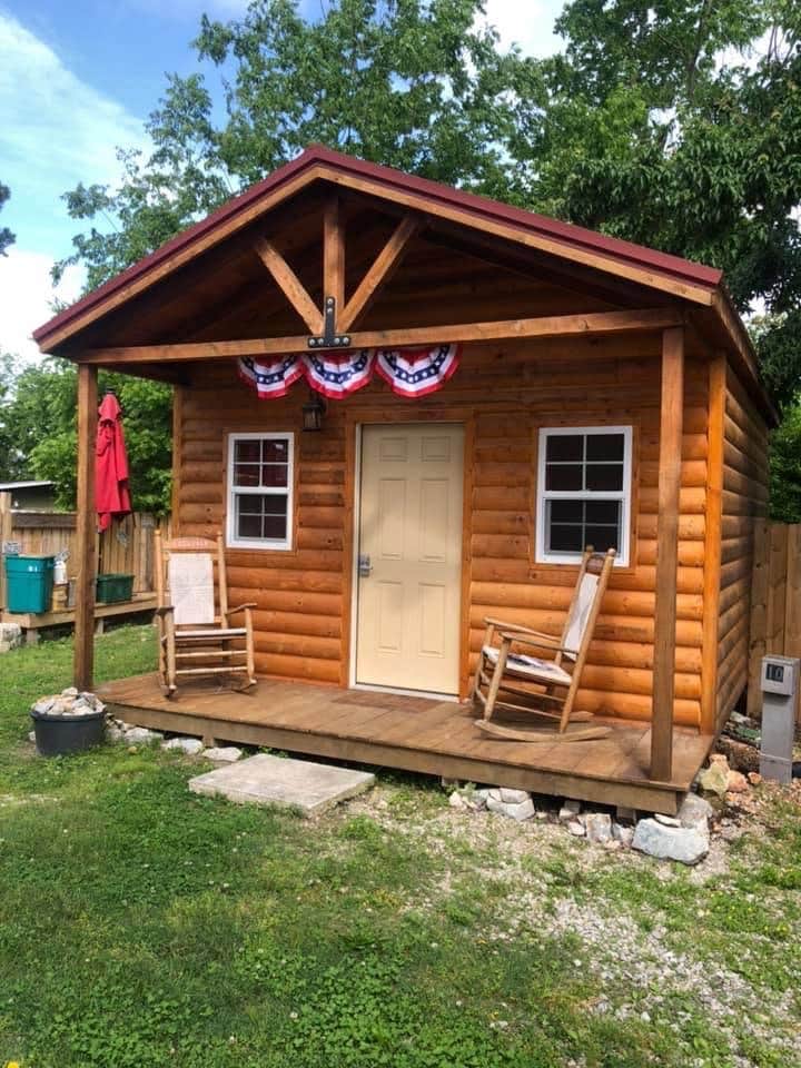 Joey H.'s photo of a cabin at Green Tree Campground & RV Park near Berryville, AR