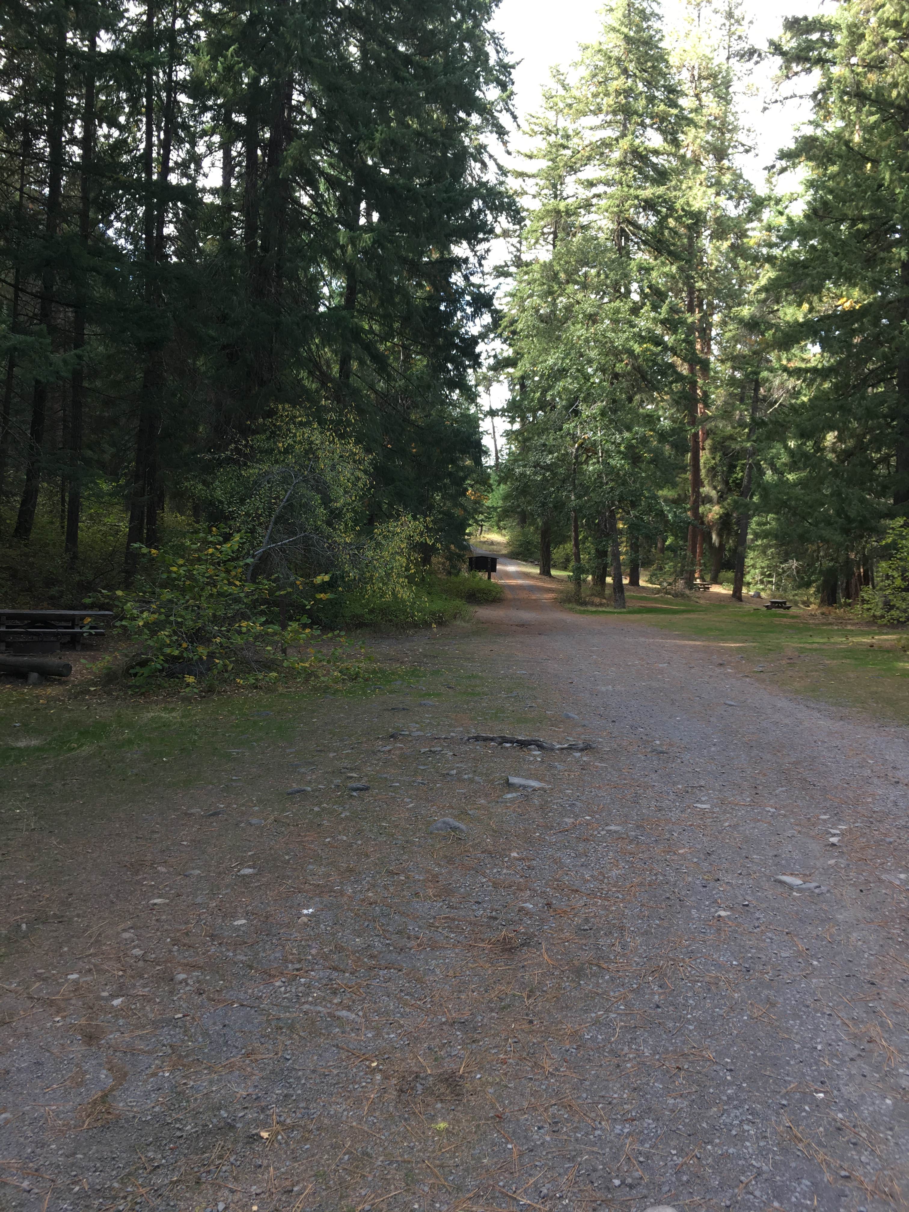 Nicely gravel-ed road.