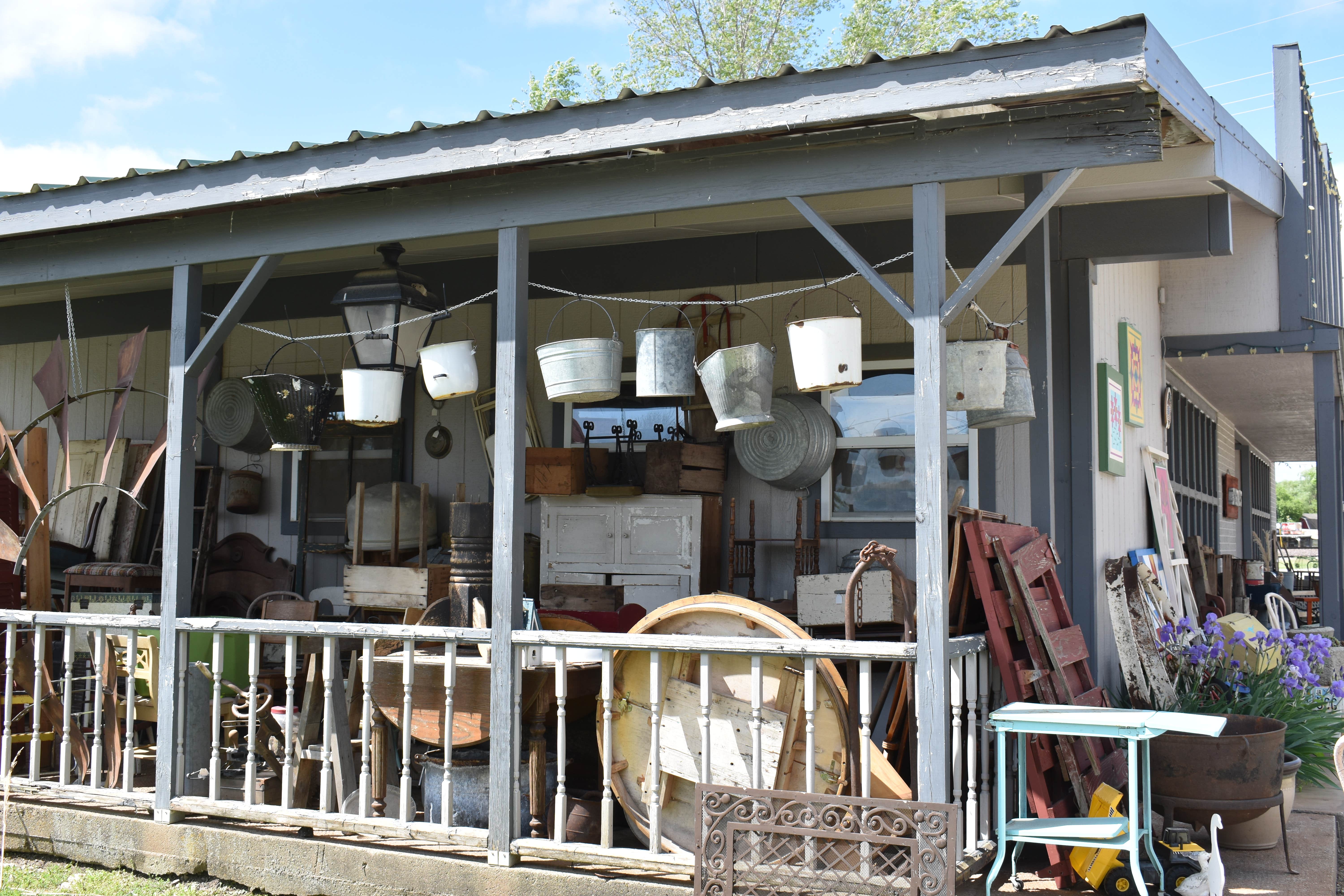 There are a lot of places to buy antiques in Paxico.