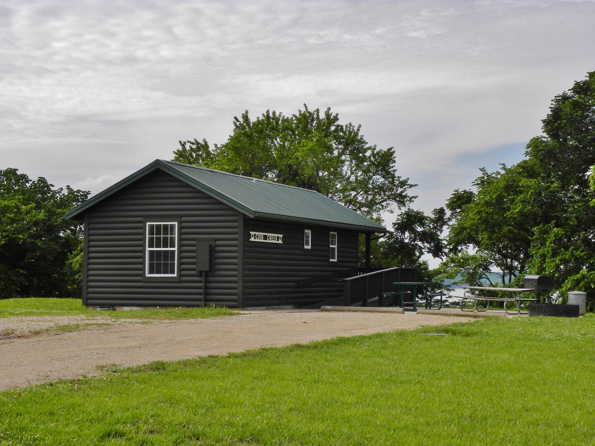 Myron C.'s photo of a cabin at Prairie Clover Campground — Clinton State Park near Overbrook, KS