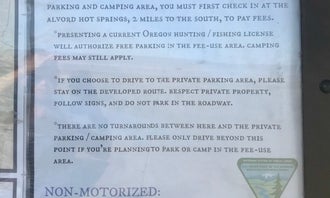 Camping near Jackman Park Campground: Pike Creek Primitive Camp at Alvord Hot Springs, Frenchglen, Oregon