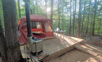 Steve K.'s photo of tent camping at Lost Boys Hideout near Warner, NH