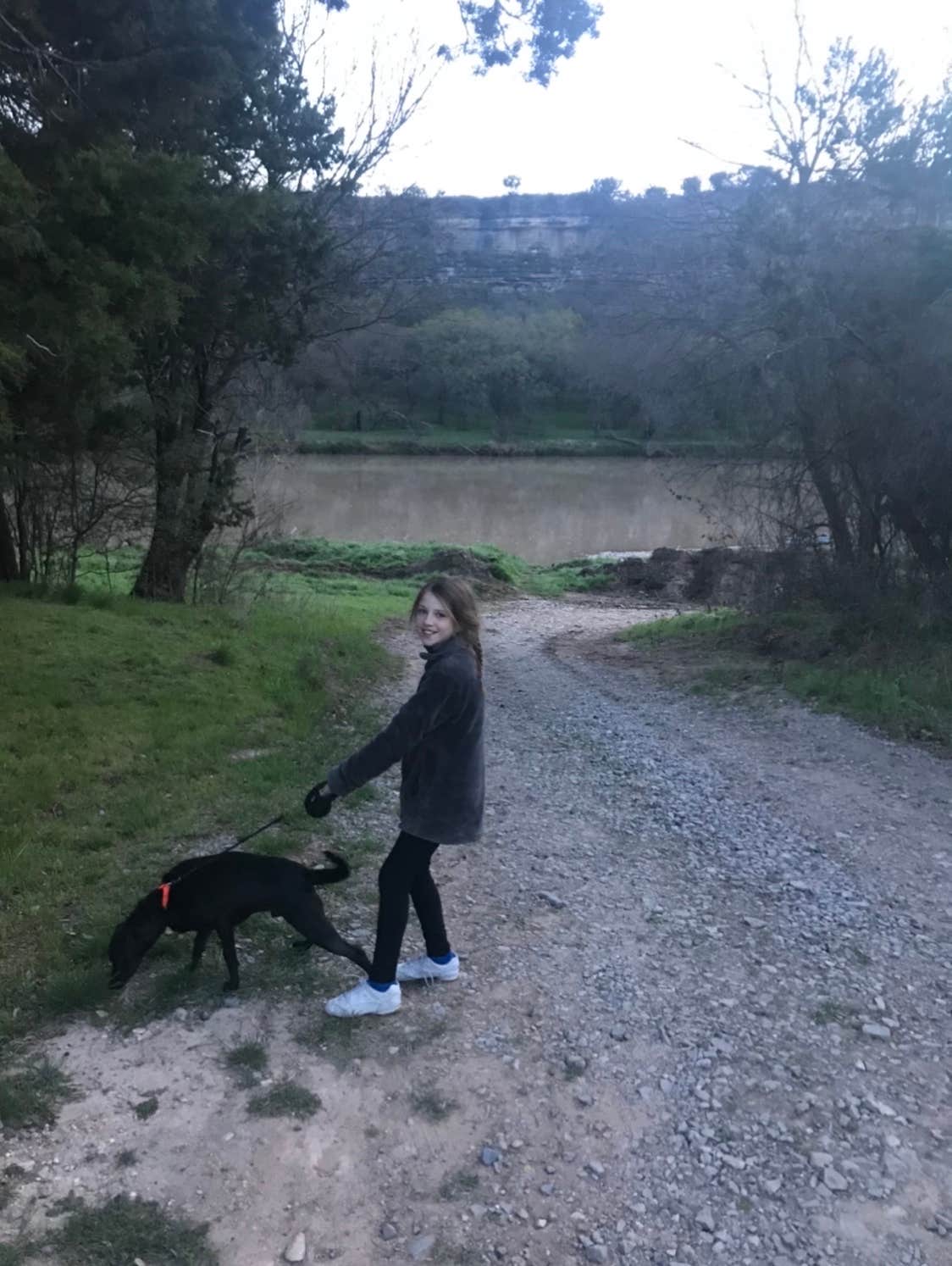 Carrie K.'s photo of camping with pets at Barefoot Camp & RV Park near San Saba, TX