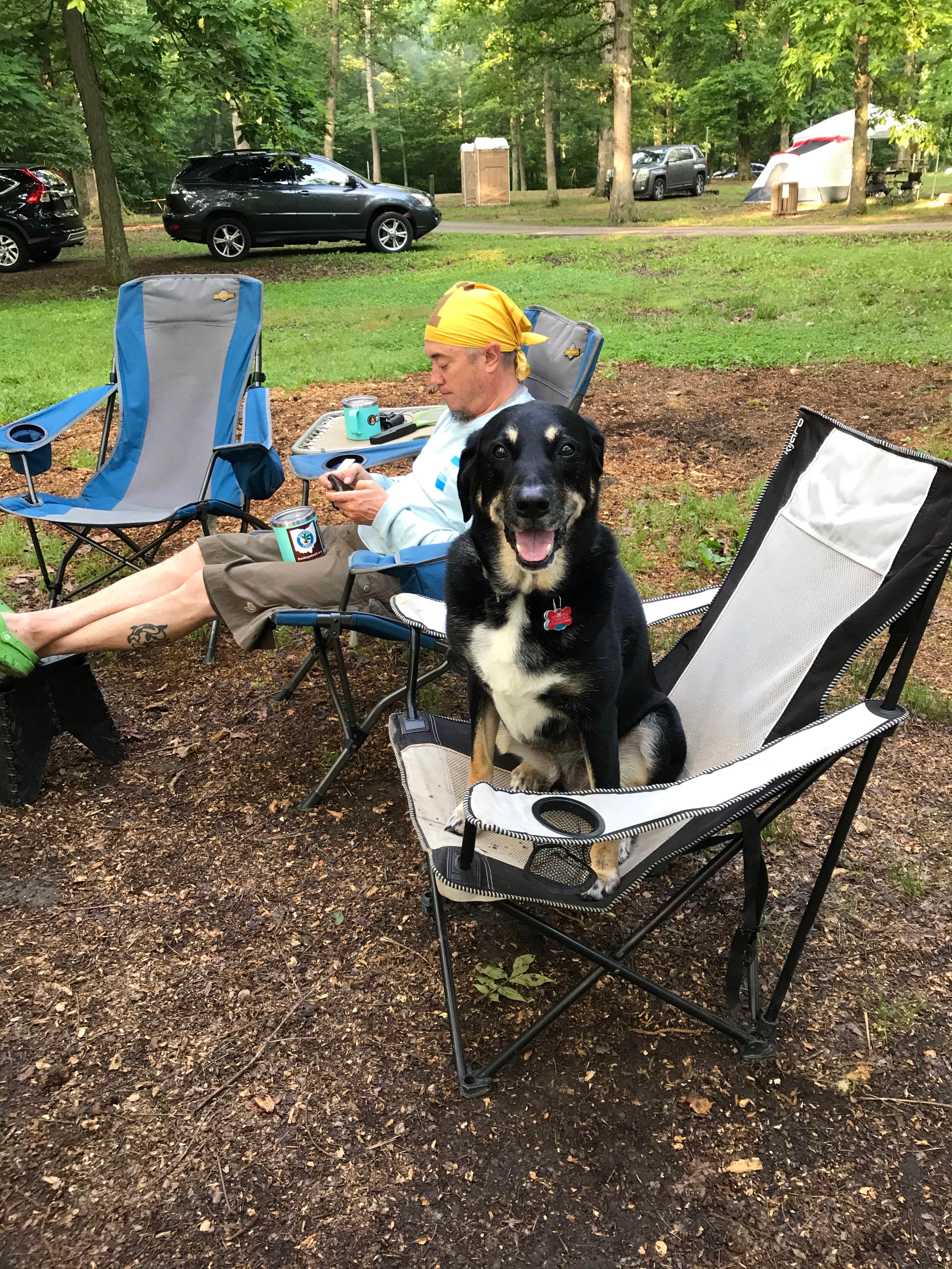 Shannon G.'s photo of camping with pets at A.W. Marion State Park Campground near Zaleski, OH