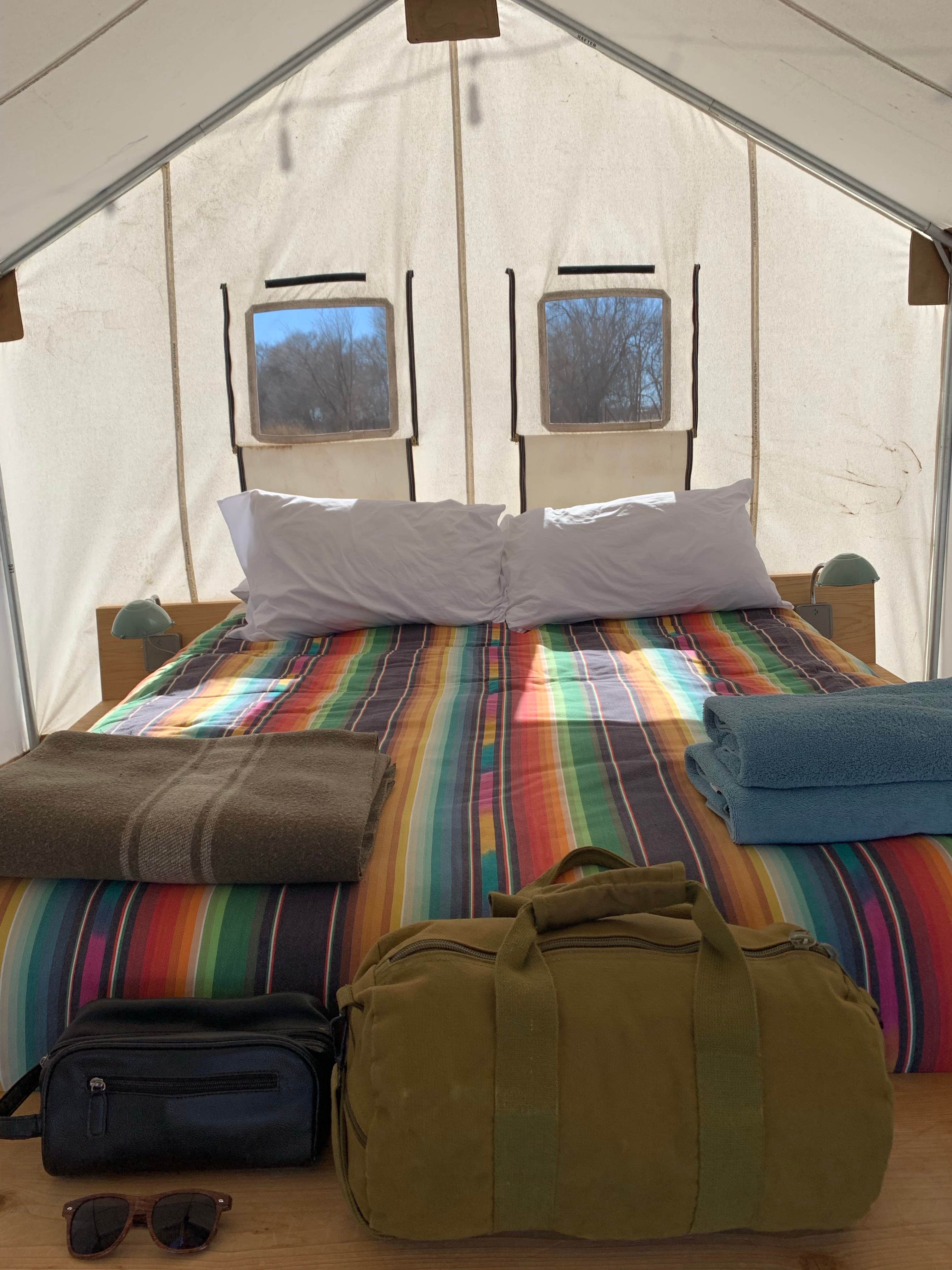 Camping near Tumble In RV Park: El Cosmico, Marfa, Texas