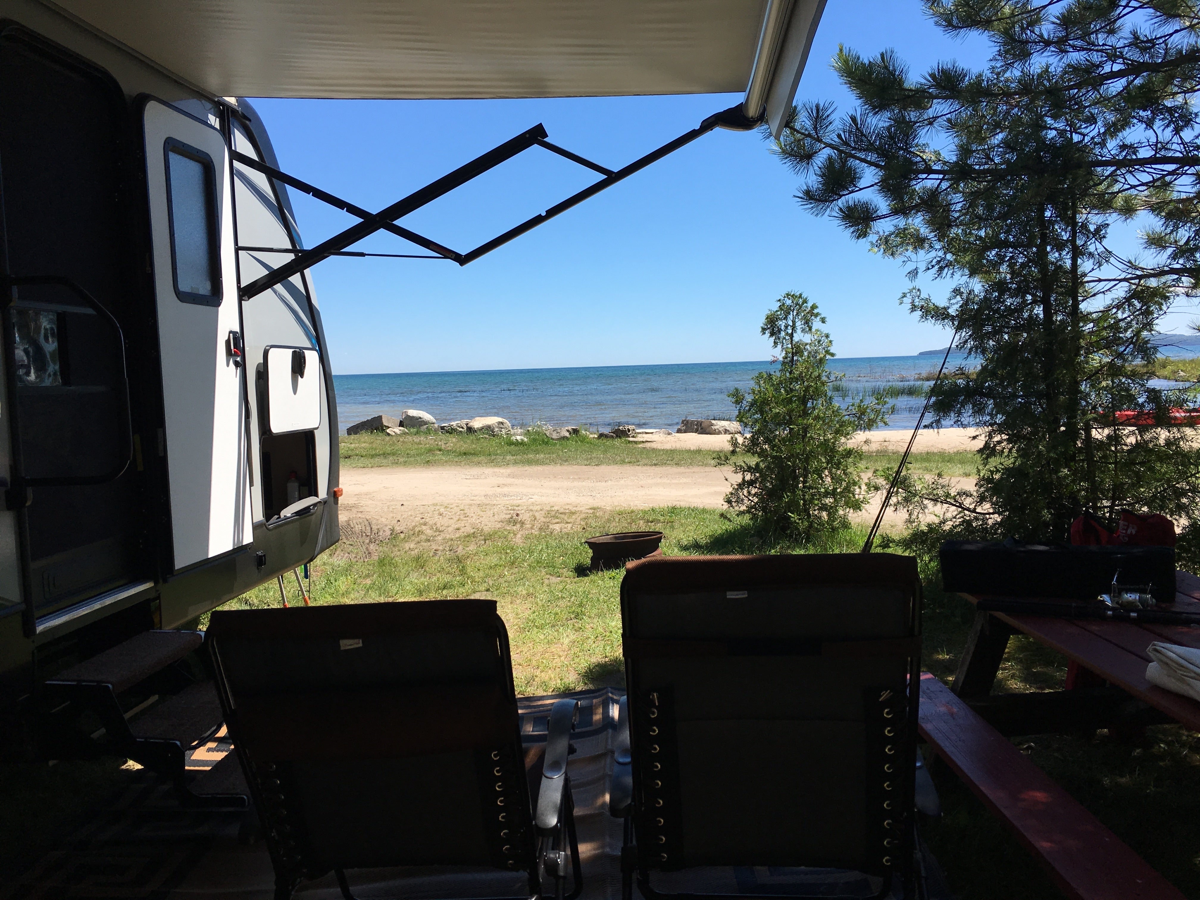 Camper submitted image from Castle Rock Lakefront Mackinac Trail Campground - 3
