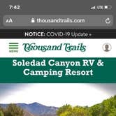 Review photo of Thousand Trails Soledad Canyon by Keisha D., June 9, 2020