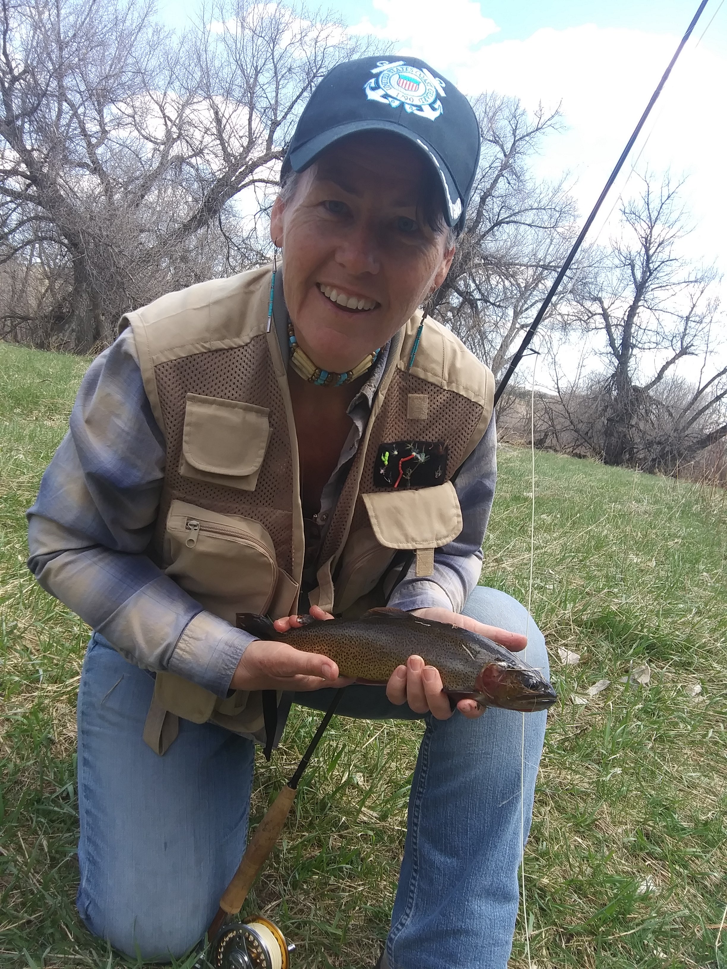 cutthroat, brook, brown, and rainbow are all found around Soldier Creek  and Ft. Robinson.