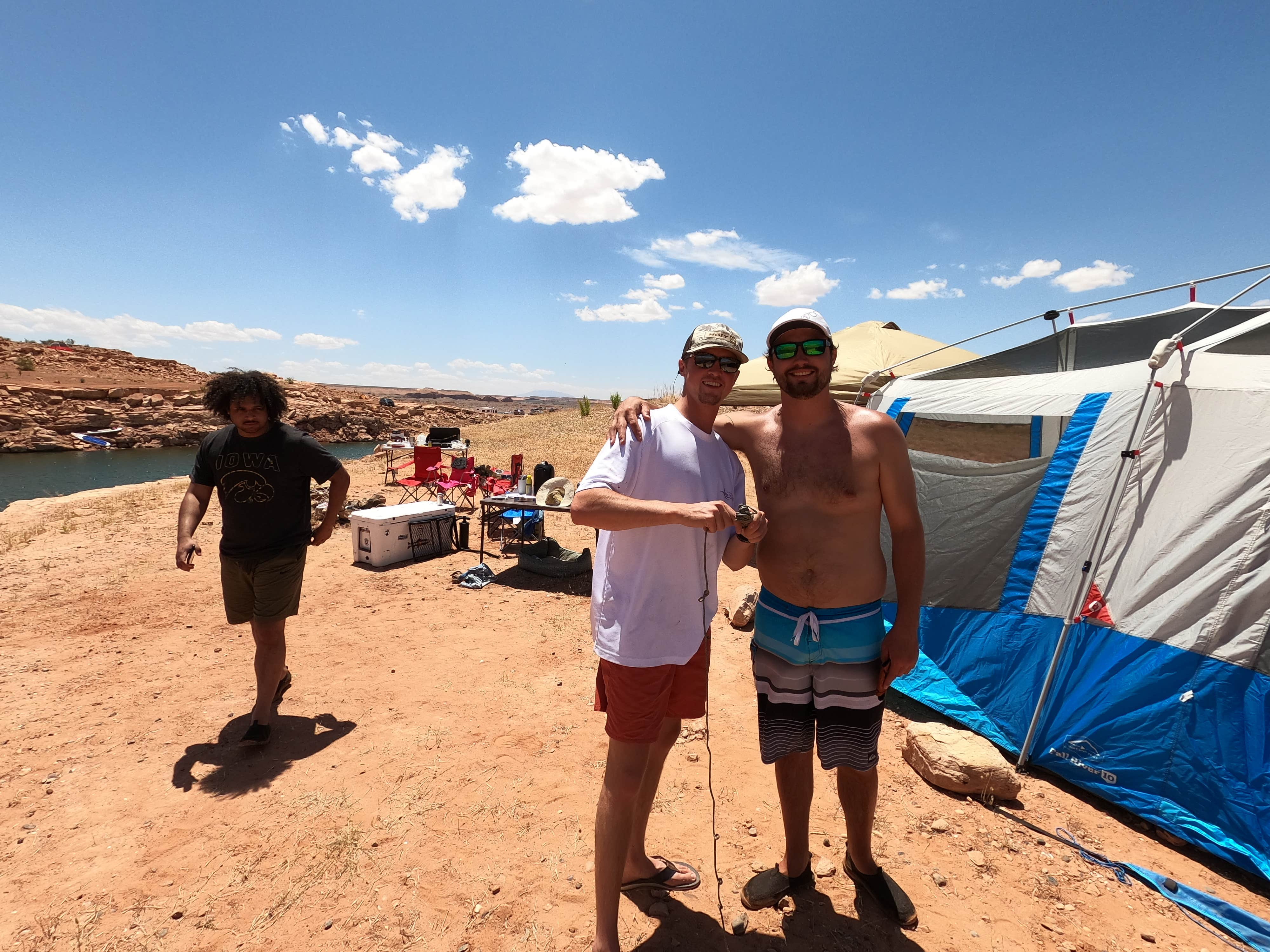 Isabelle K.'s photo of tent camping at Stanton Creek Primitive Campground — Glen Canyon National Recreation Area near Lake Powell, UT