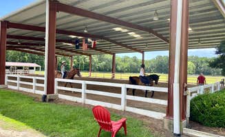 The School for  Y.'s photo of camping with a horse at Camelot Farms Equestrian Center in South Carolina