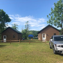 Rental cabins on the river