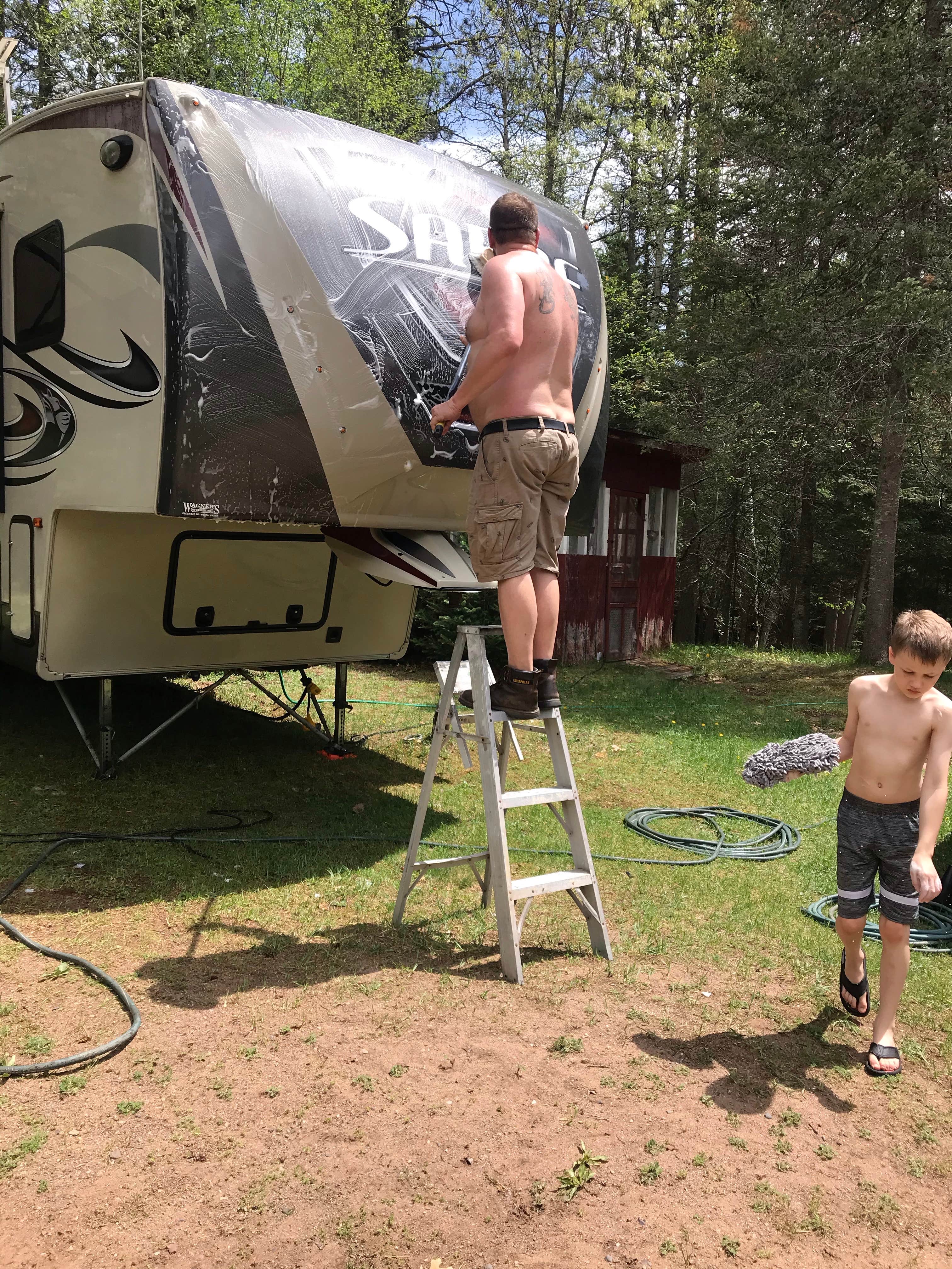 Liz D.'s photo of tent camping at Boulder Junction near Minocqua, WI