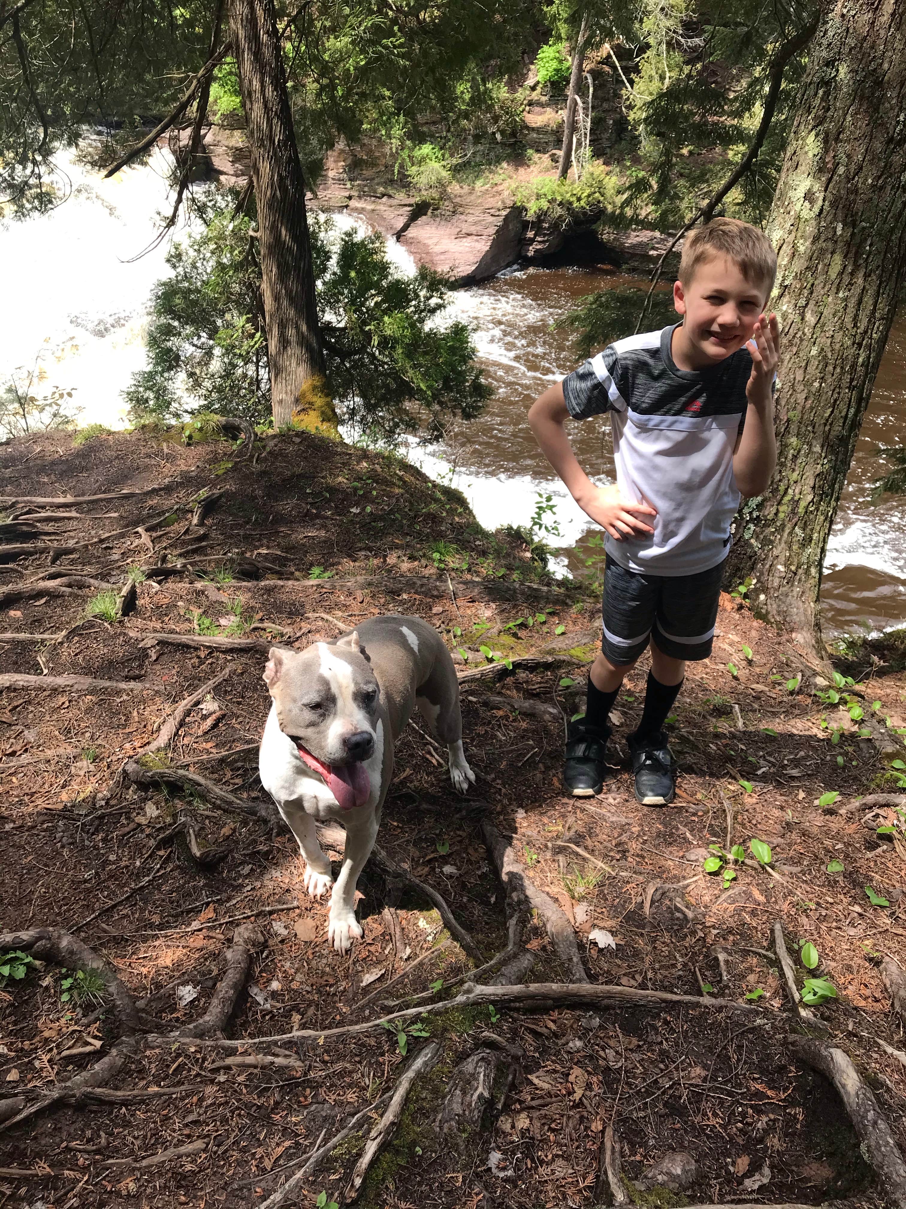Liz D.'s photo of camping with pets at Boulder Junction near Hiles, WI