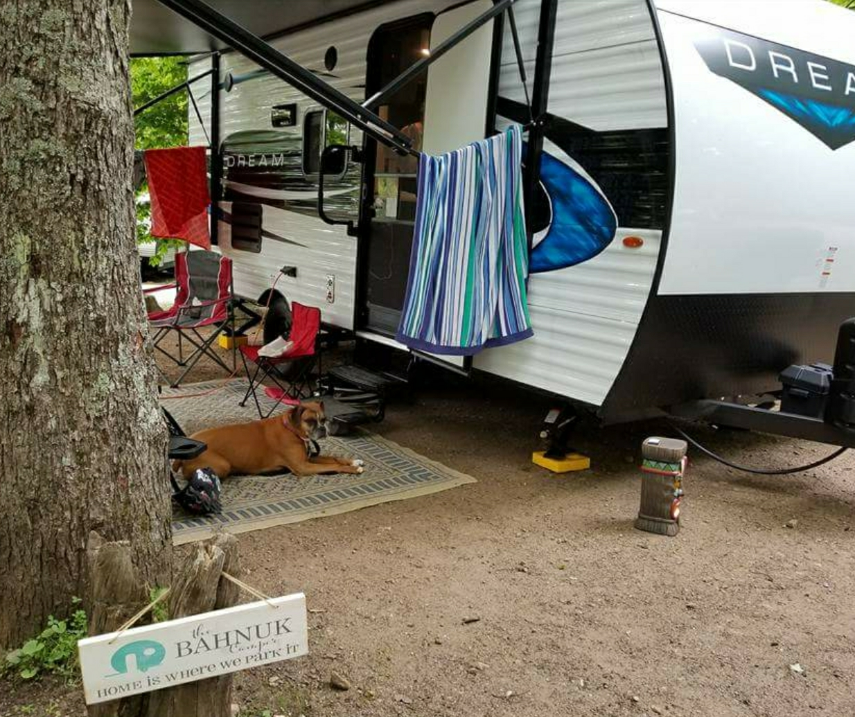 Paully B.'s photo of camping with pets at Old Forge Camping Resort near Cranberry Lake, NY