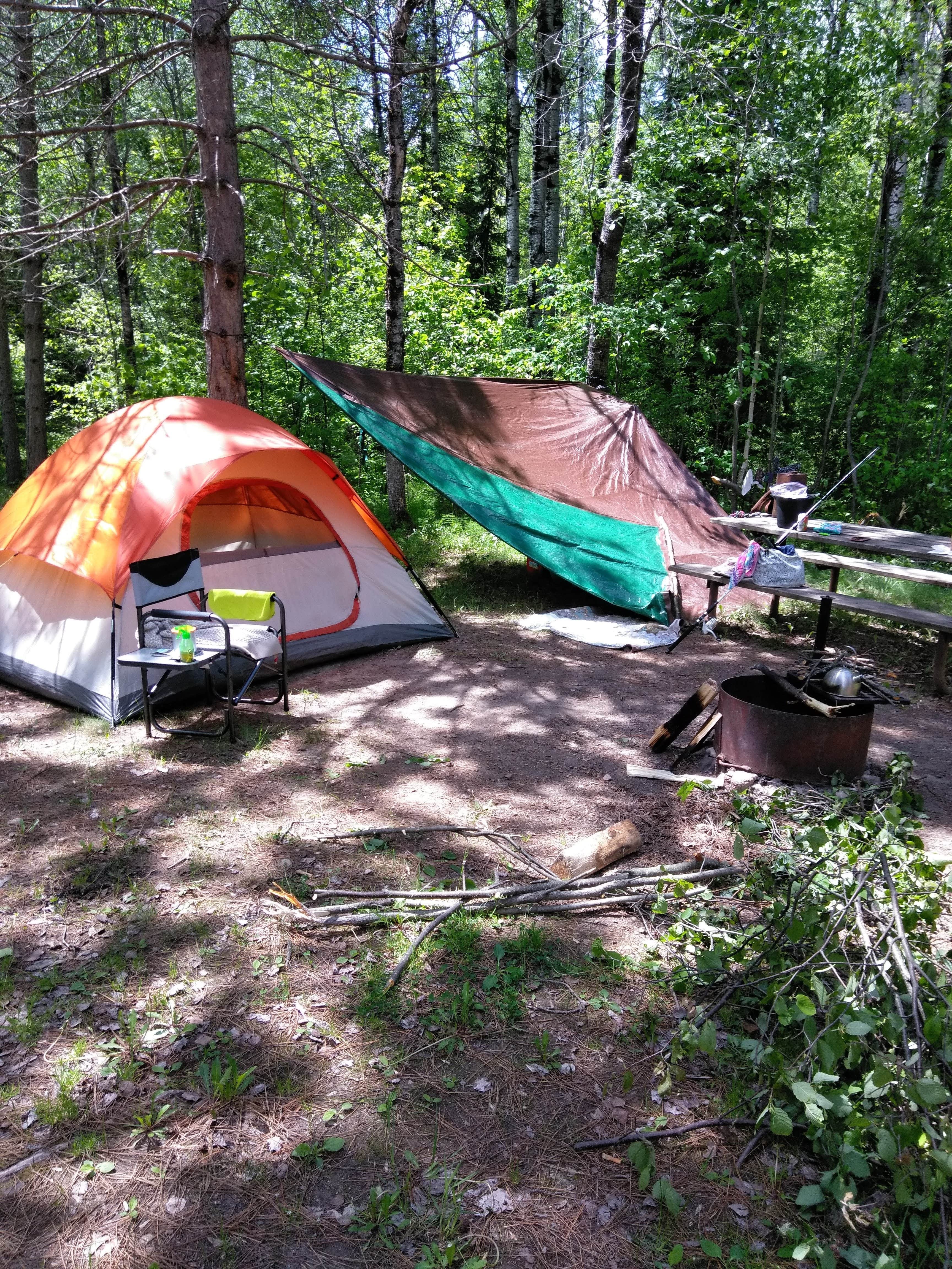 Michelle K.'s photo of tent camping at Stubler Beach near Chisholm, MN