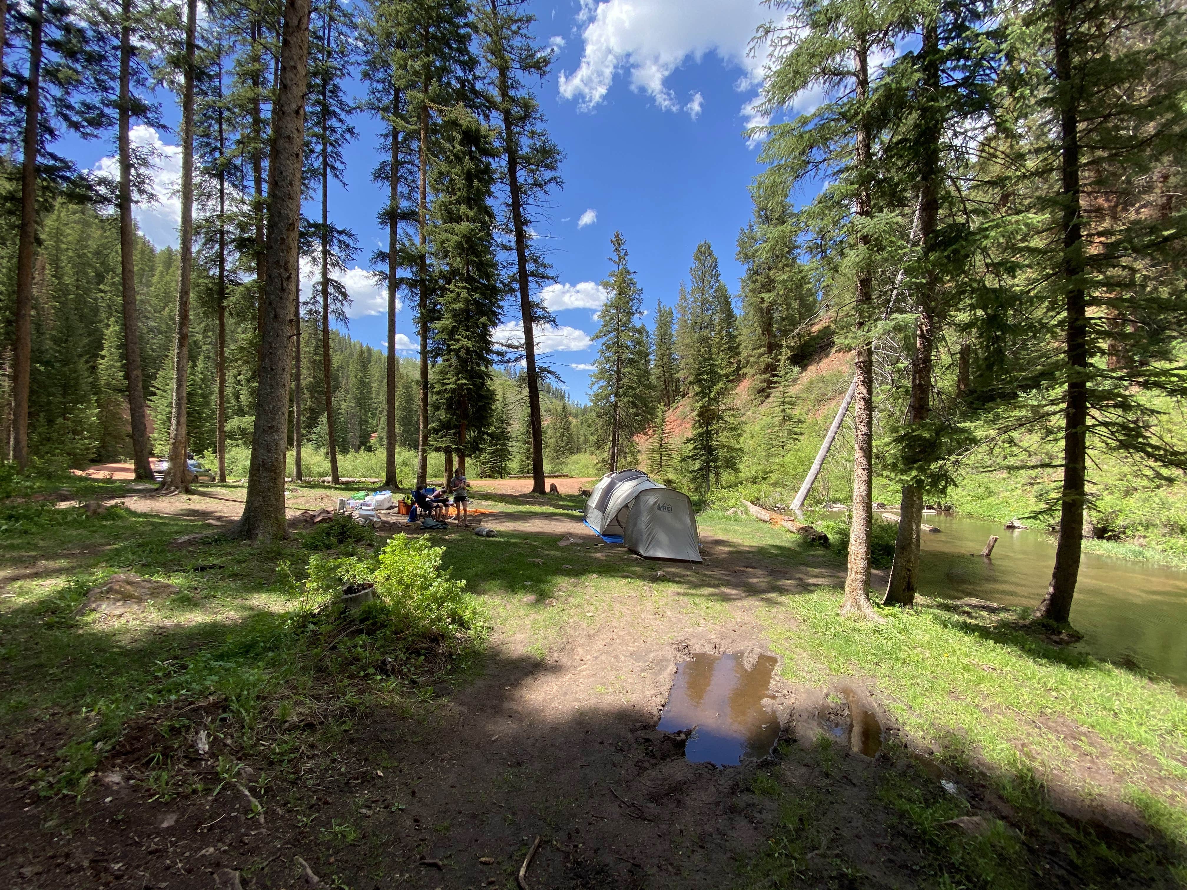 Steve S.'s photo of tent camping at Adam Campground near Vail, CO
