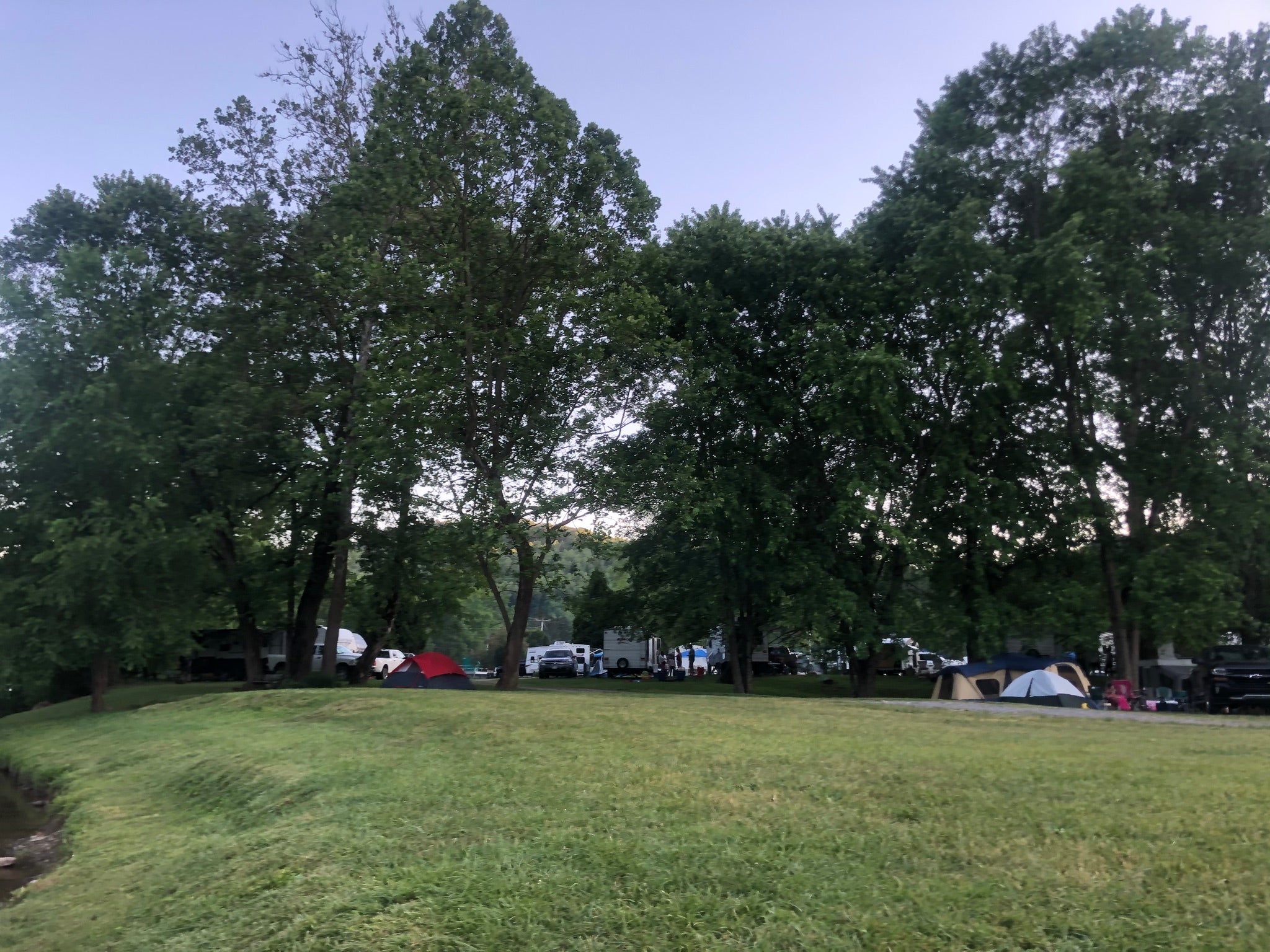 View of campground from the river